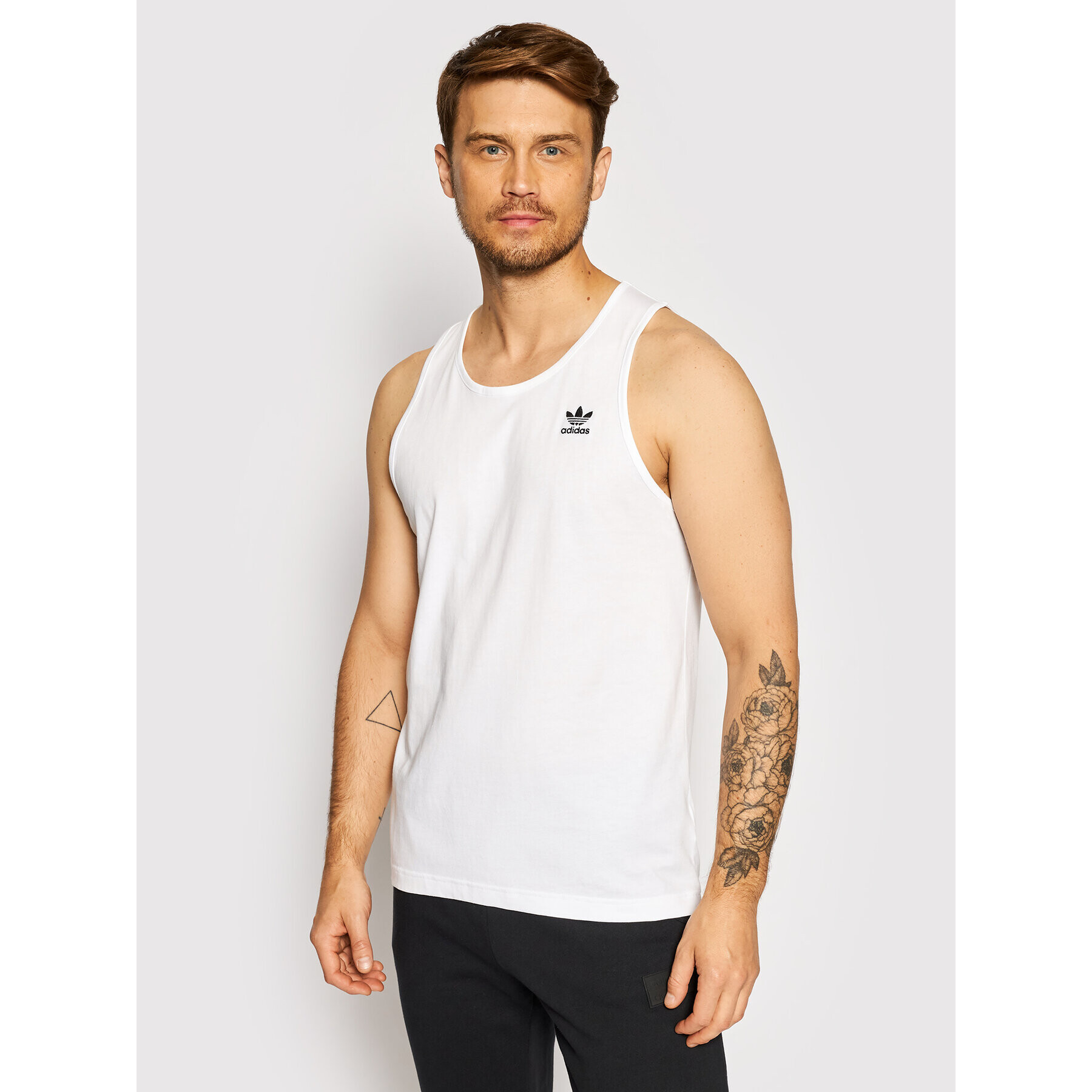 adidas Tank top adicolor Essentials Trefoil H35497 Alb Regular Fit - Pled.ro