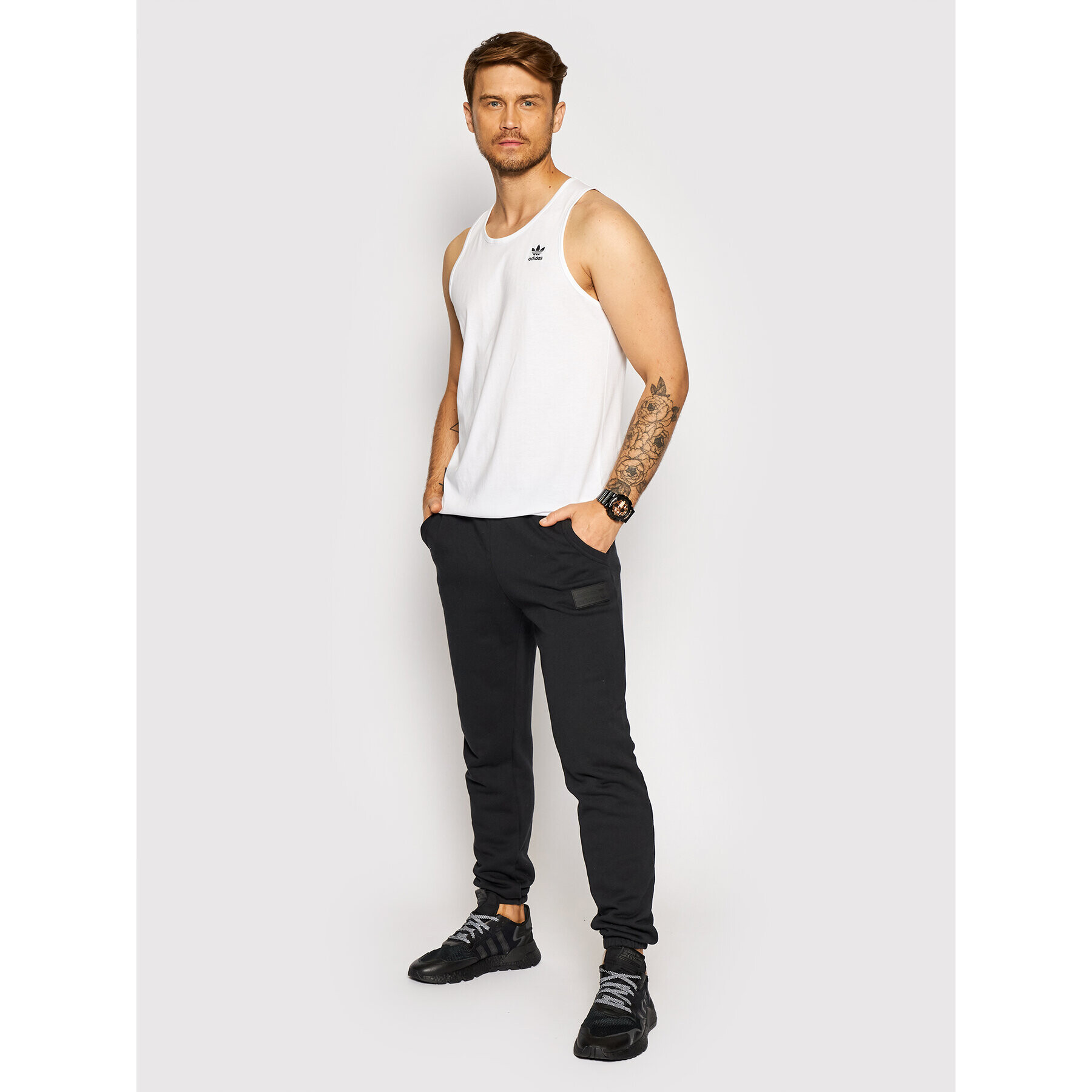 adidas Tank top adicolor Essentials Trefoil H35497 Alb Regular Fit - Pled.ro