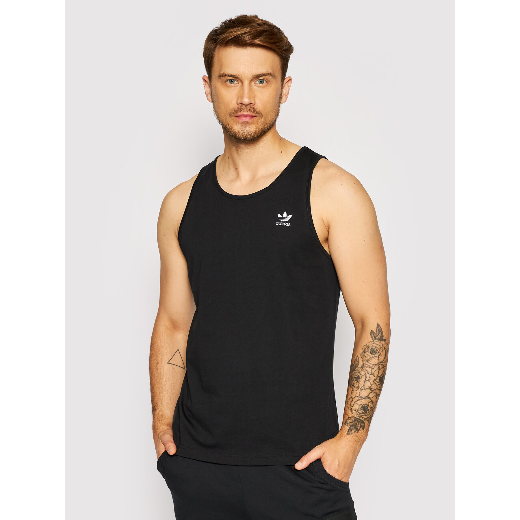 adidas Tank top adicolor Essentials Trefoil H35498 Negru Regular Fit - Pled.ro