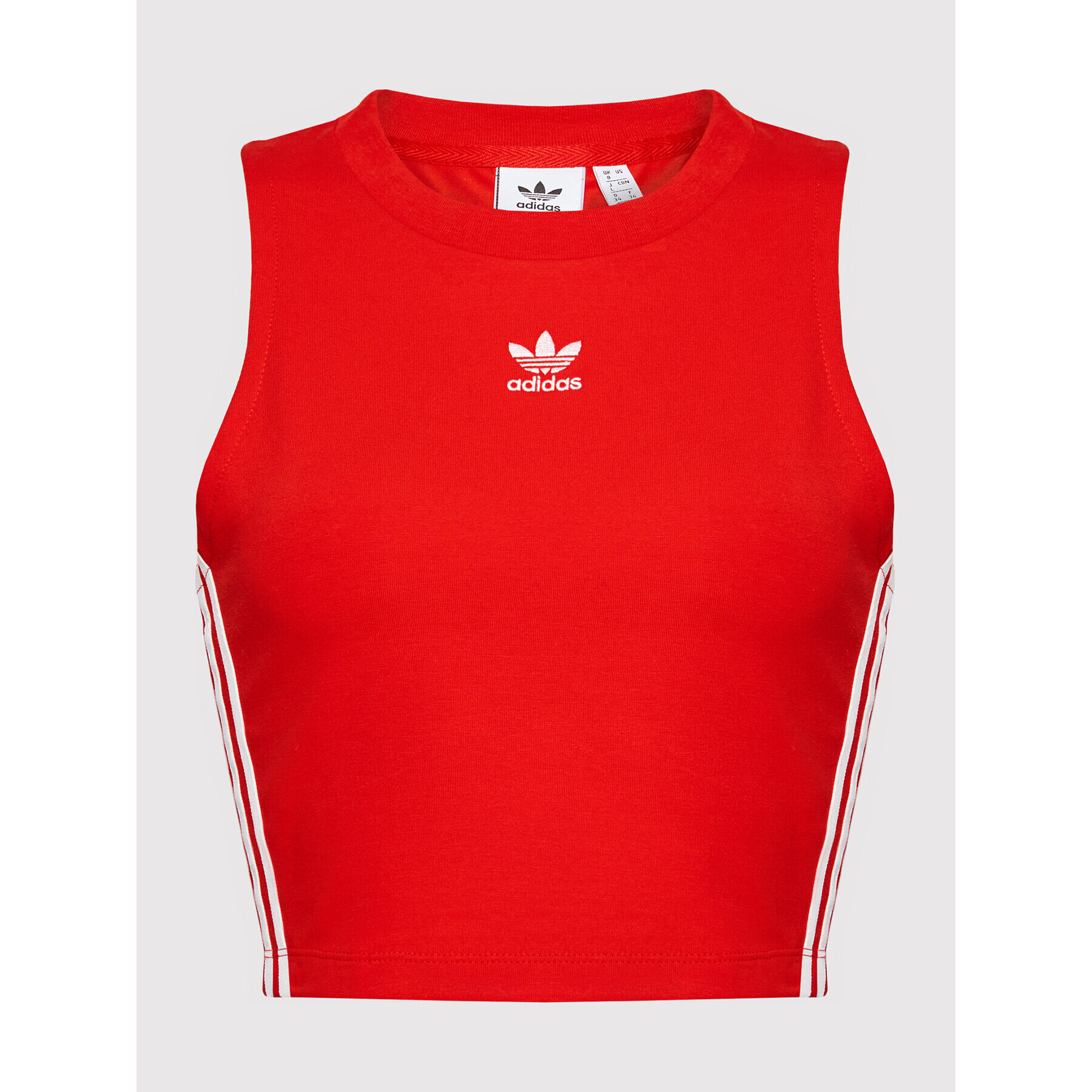 adidas Top adicolor Classics Cropped H38733 Roșu Slim Fit - Pled.ro