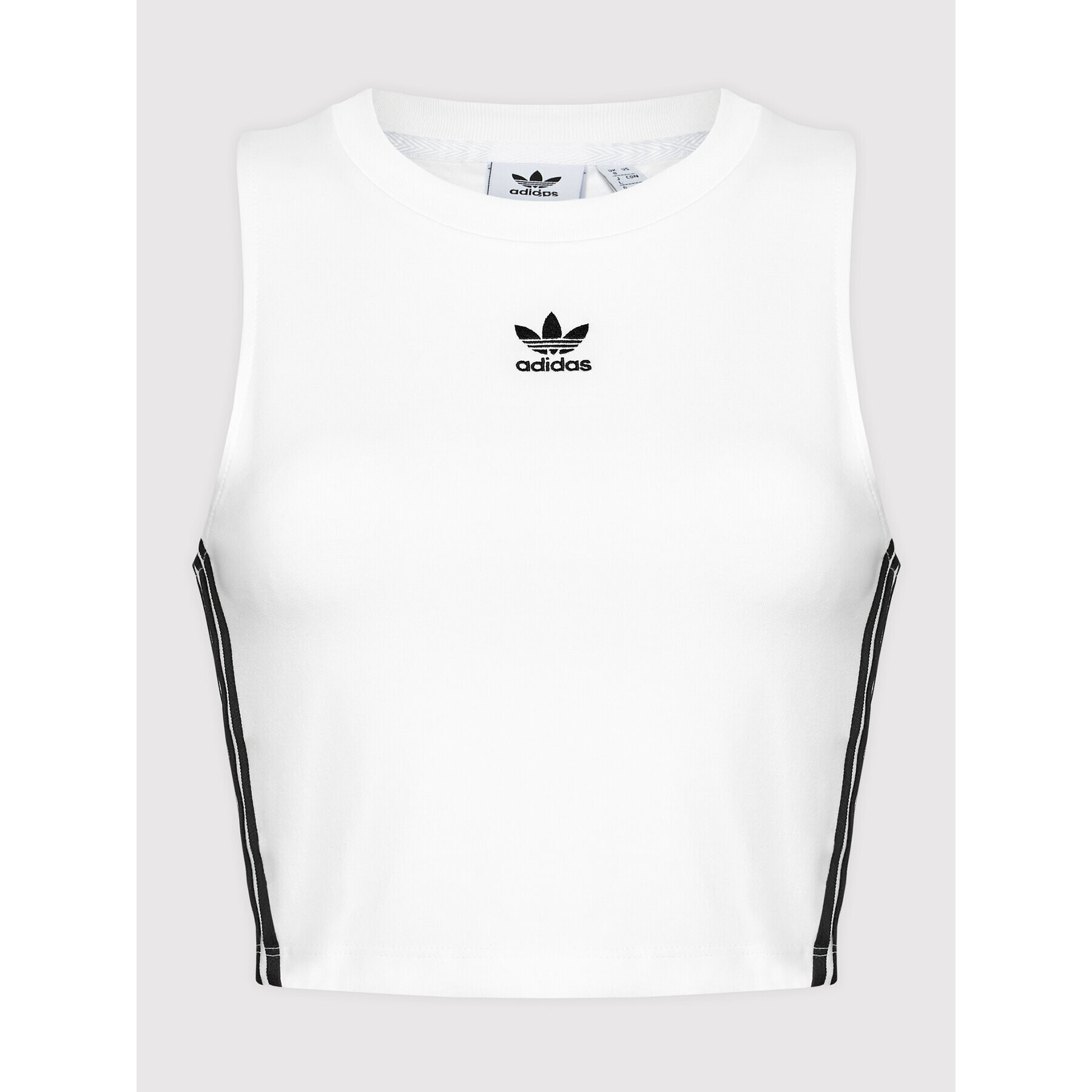 adidas Top adicolor Classics Cropped H38734 Alb Slim Fit - Pled.ro