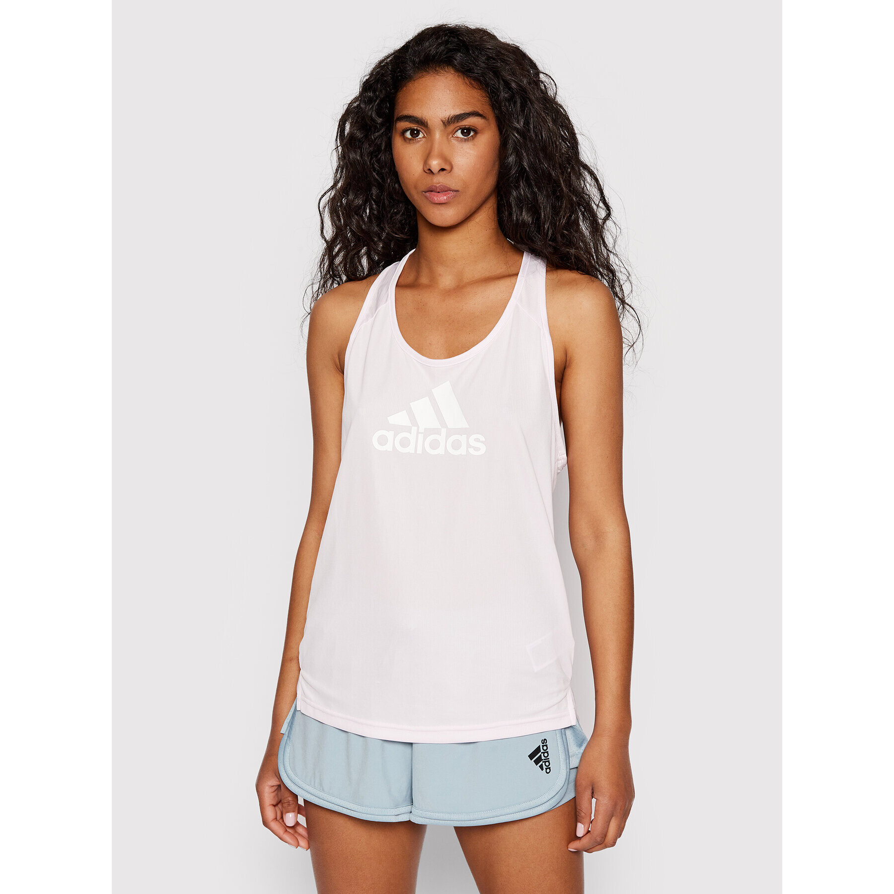 adidas Top Aeroready Designed 2 Move Logo HE6707 Roz Regular Fit - Pled.ro