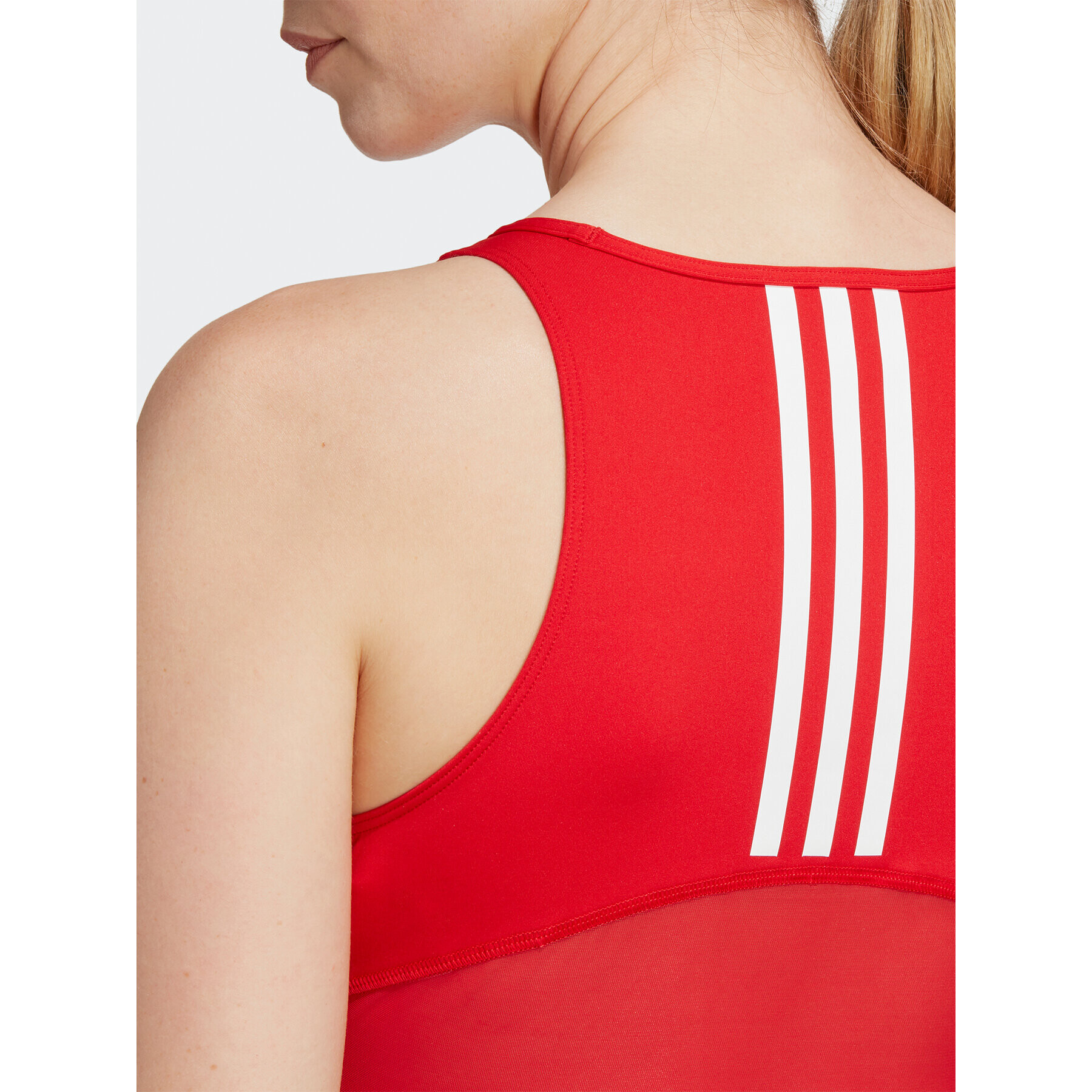 adidas Top AEROREADY Hyperglam Crop Tank Top IB4083 Roșu - Pled.ro