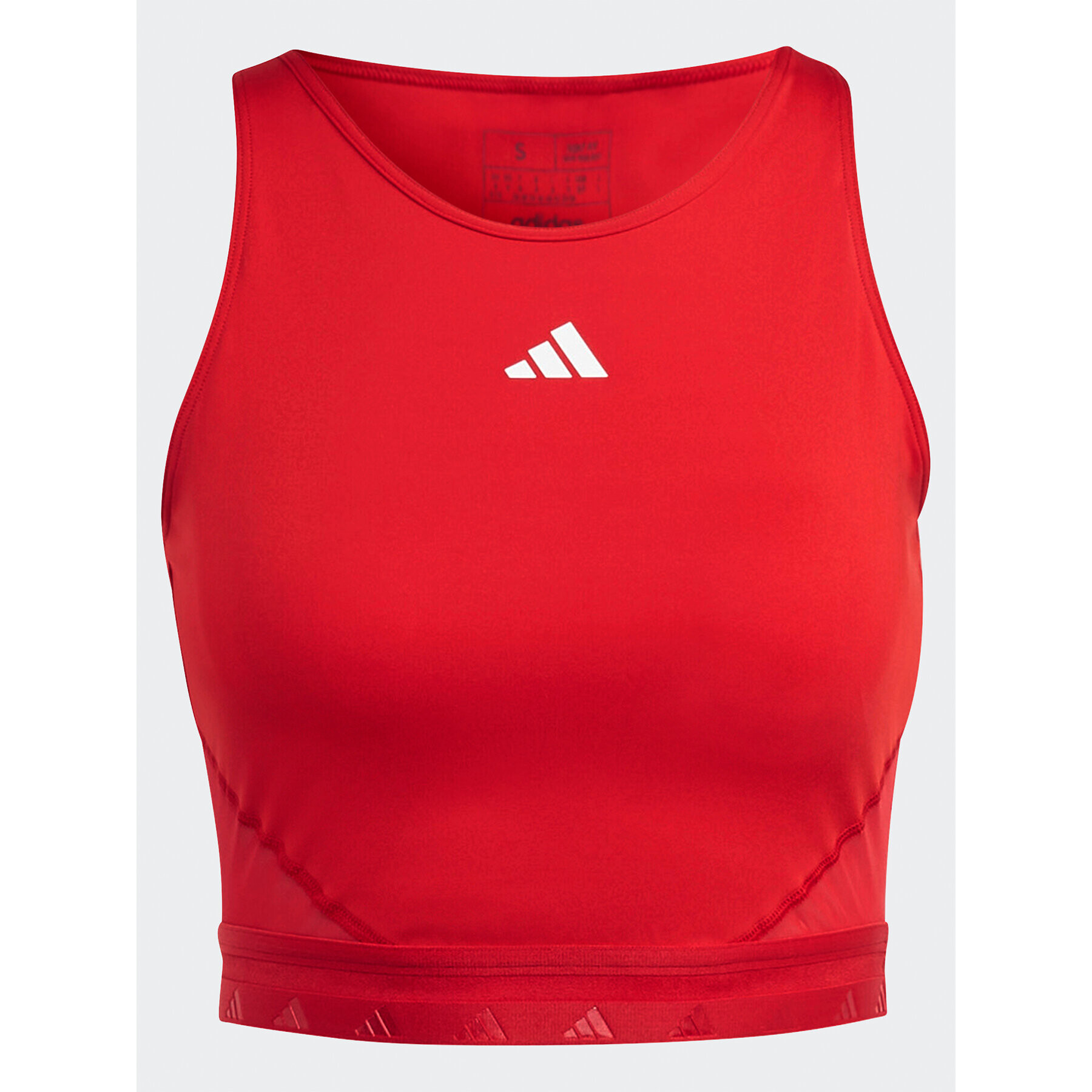 adidas Top AEROREADY Hyperglam Crop Tank Top IB4083 Roșu - Pled.ro