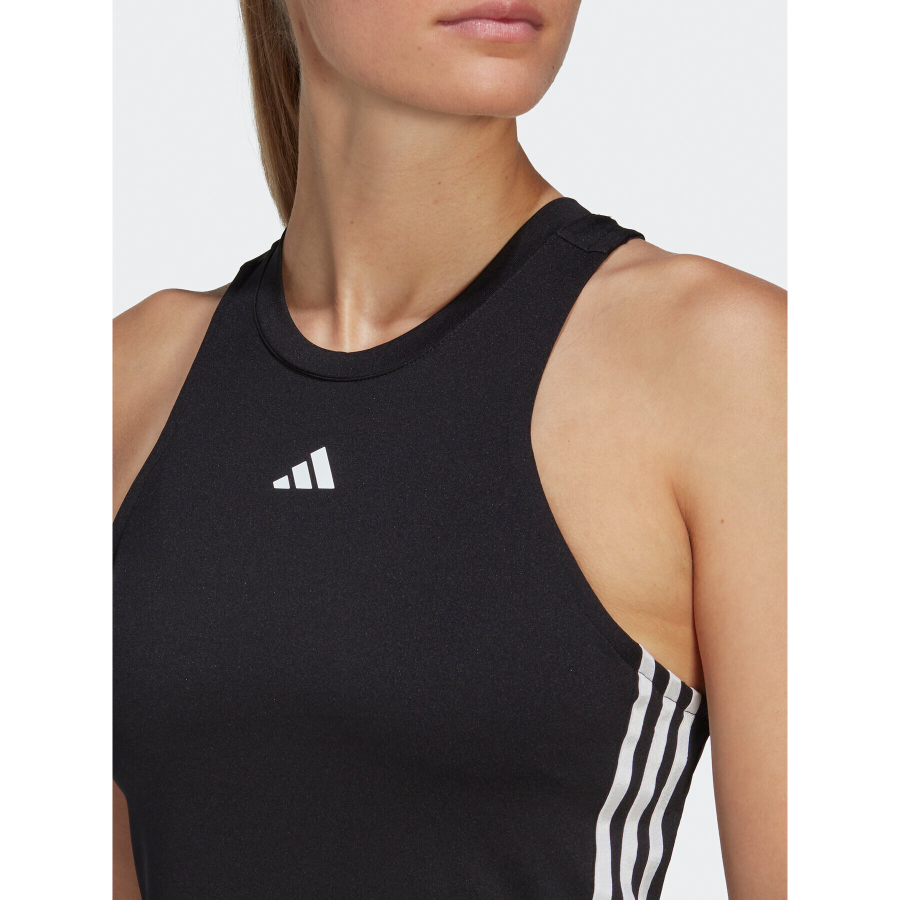 adidas Top AEROREADY Train Essentials Regular 3-Stripes Tank Top HR7815 Negru Slim Fit - Pled.ro