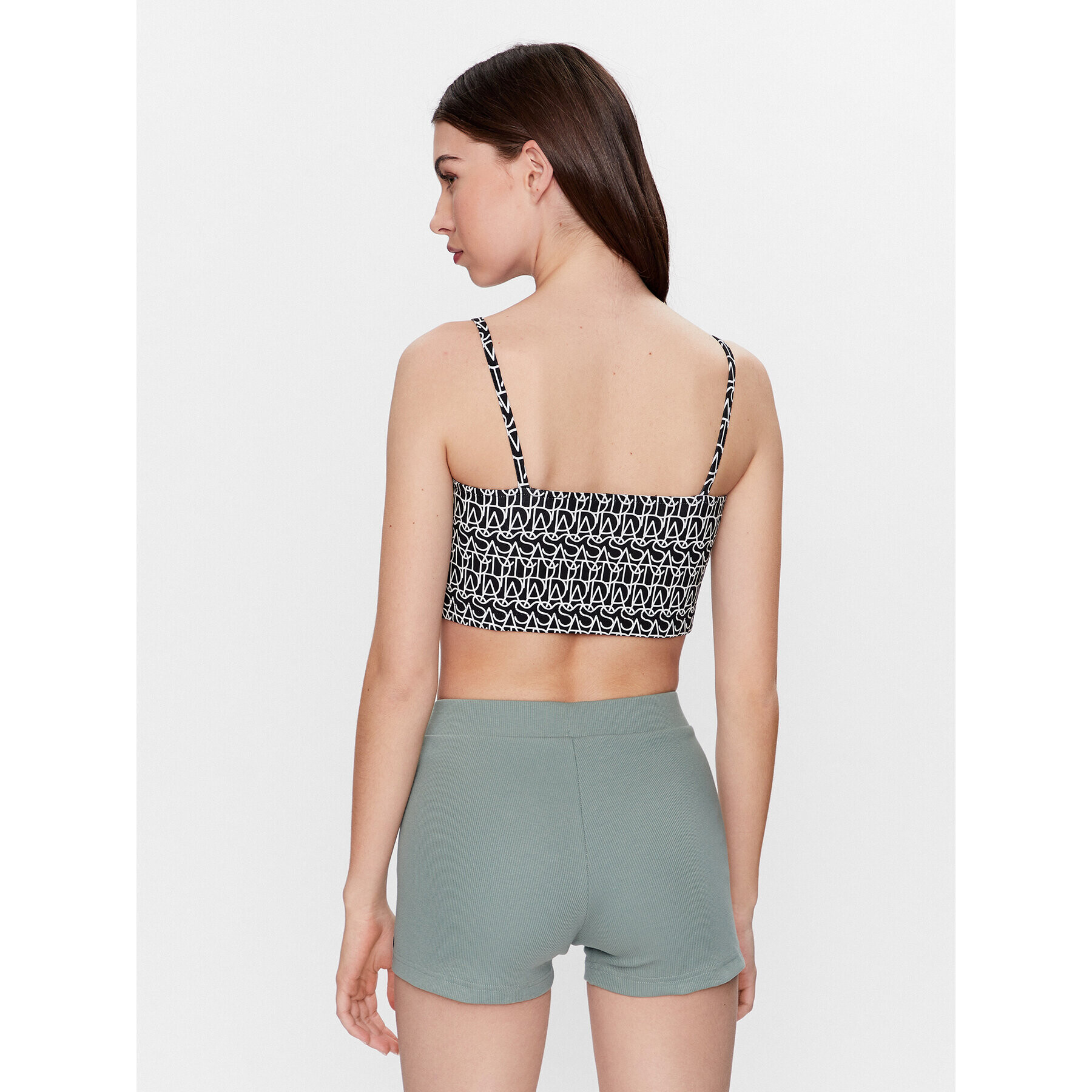 adidas Top Allover Graphic Corset-Inspired Tank Top IC1538 Negru - Pled.ro