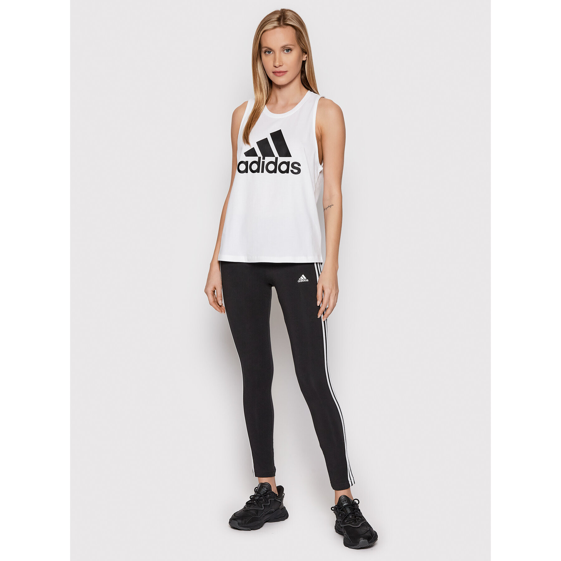 adidas Top Essentials Big Logo H10199 Alb Regular Fit - Pled.ro