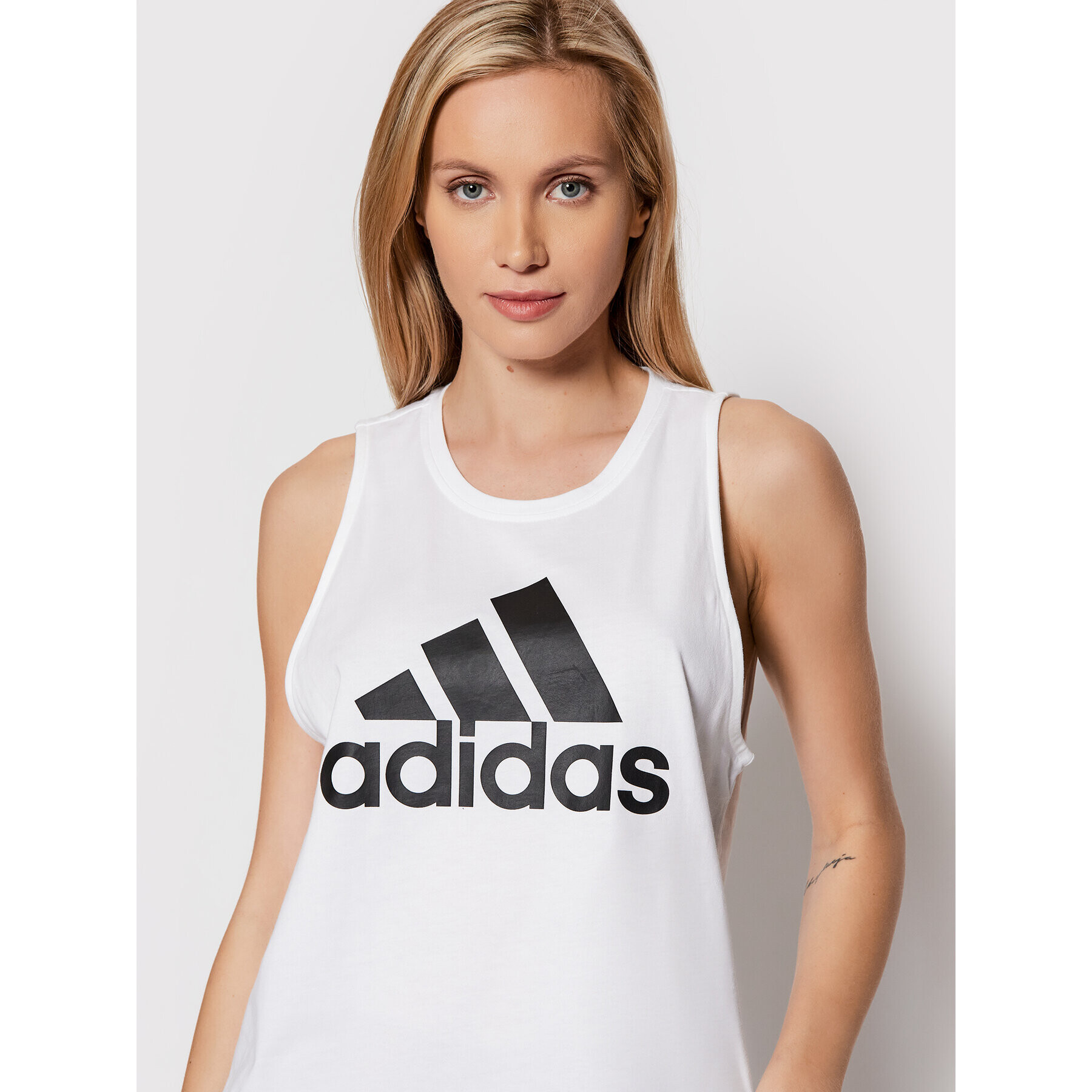 adidas Top Essentials Big Logo H10199 Alb Regular Fit - Pled.ro