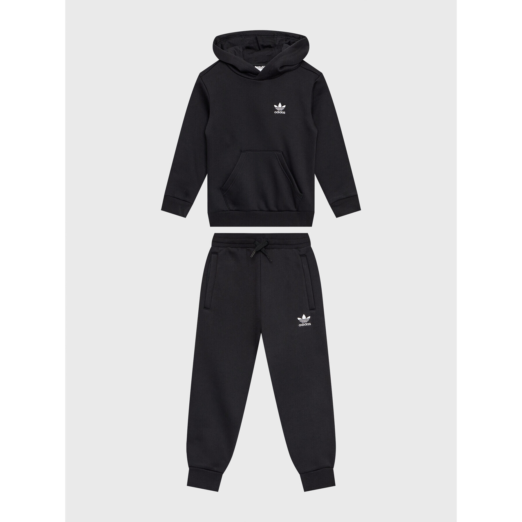 adidas Trening adicolor Hoodie Set HK2958 Negru Regular Fit - Pled.ro