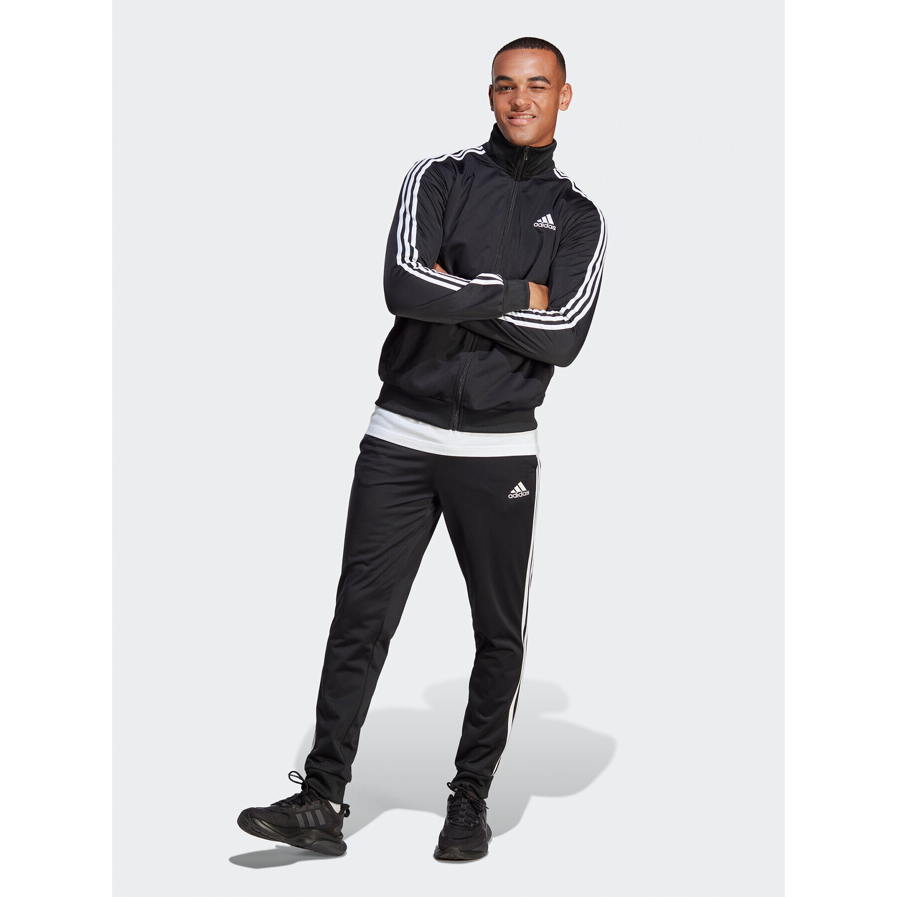 adidas Trening Basic 3-Stripes IC6747 Negru Regular Fit - Pled.ro