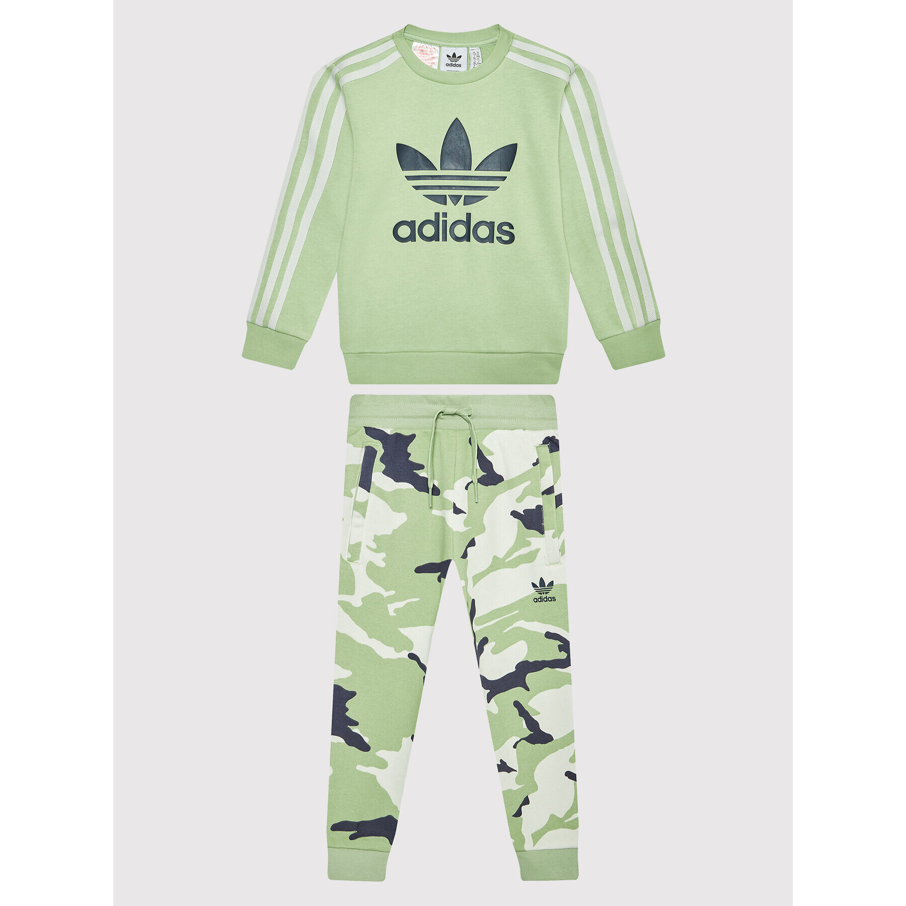 adidas Trening Camo Crew HC1927 Verde Regular Fit - Pled.ro