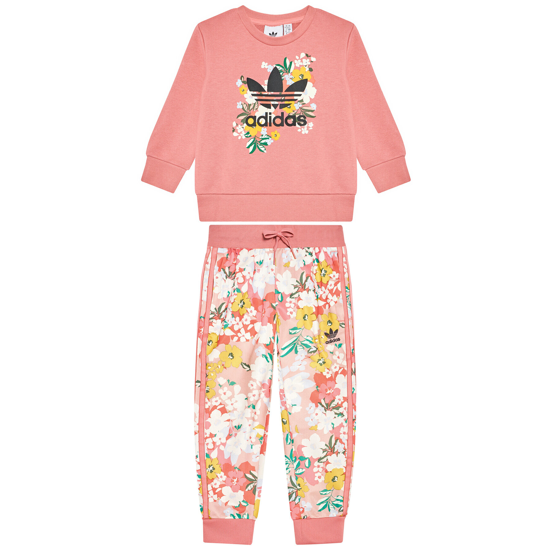 adidas Trening HER Studio London Floral Crew Set GN2256 Roz Standard Fit - Pled.ro