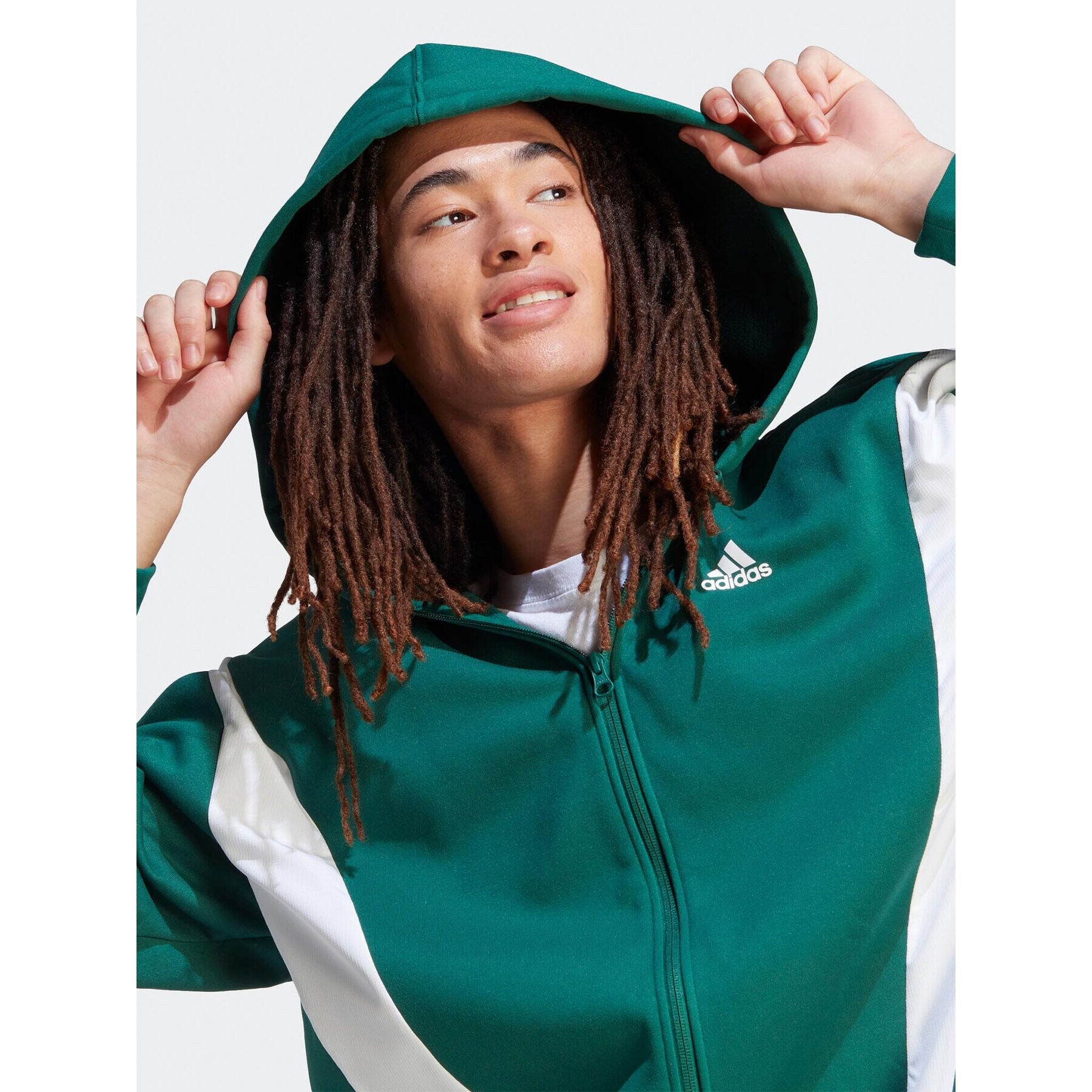 adidas Trening Sportswear Fleece IJ6068 Verde Regular Fit - Pled.ro