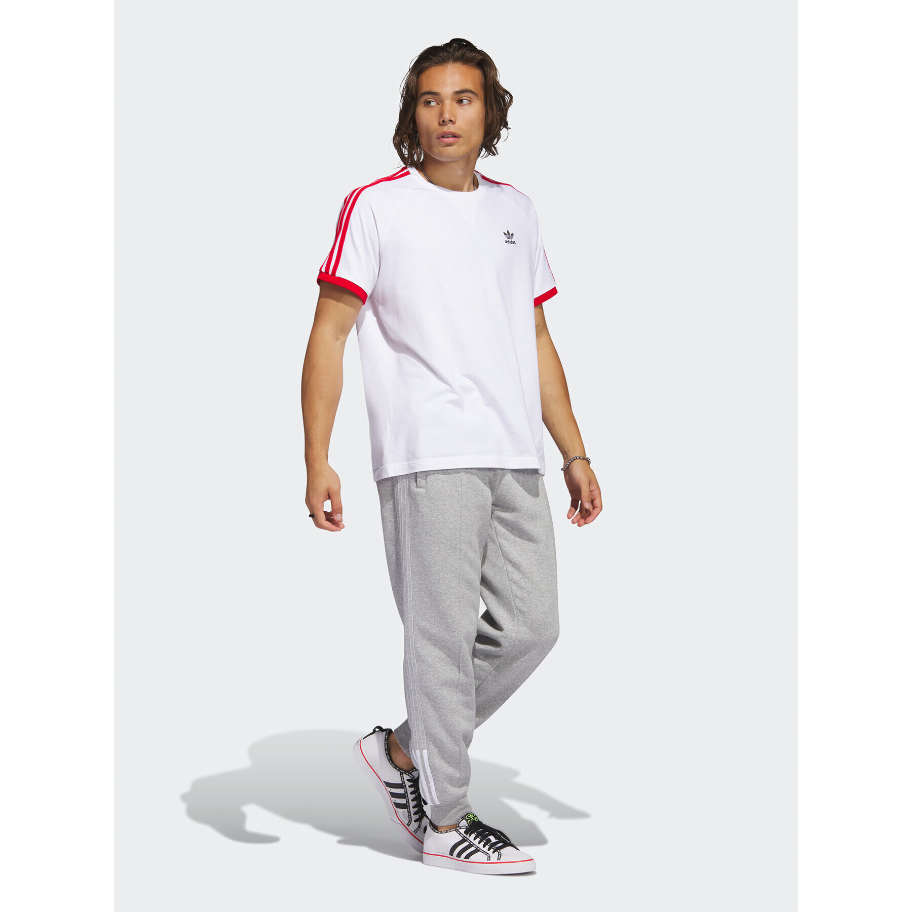 adidas Tricou 3-Stripes IC5538 Alb Regular Fit - Pled.ro