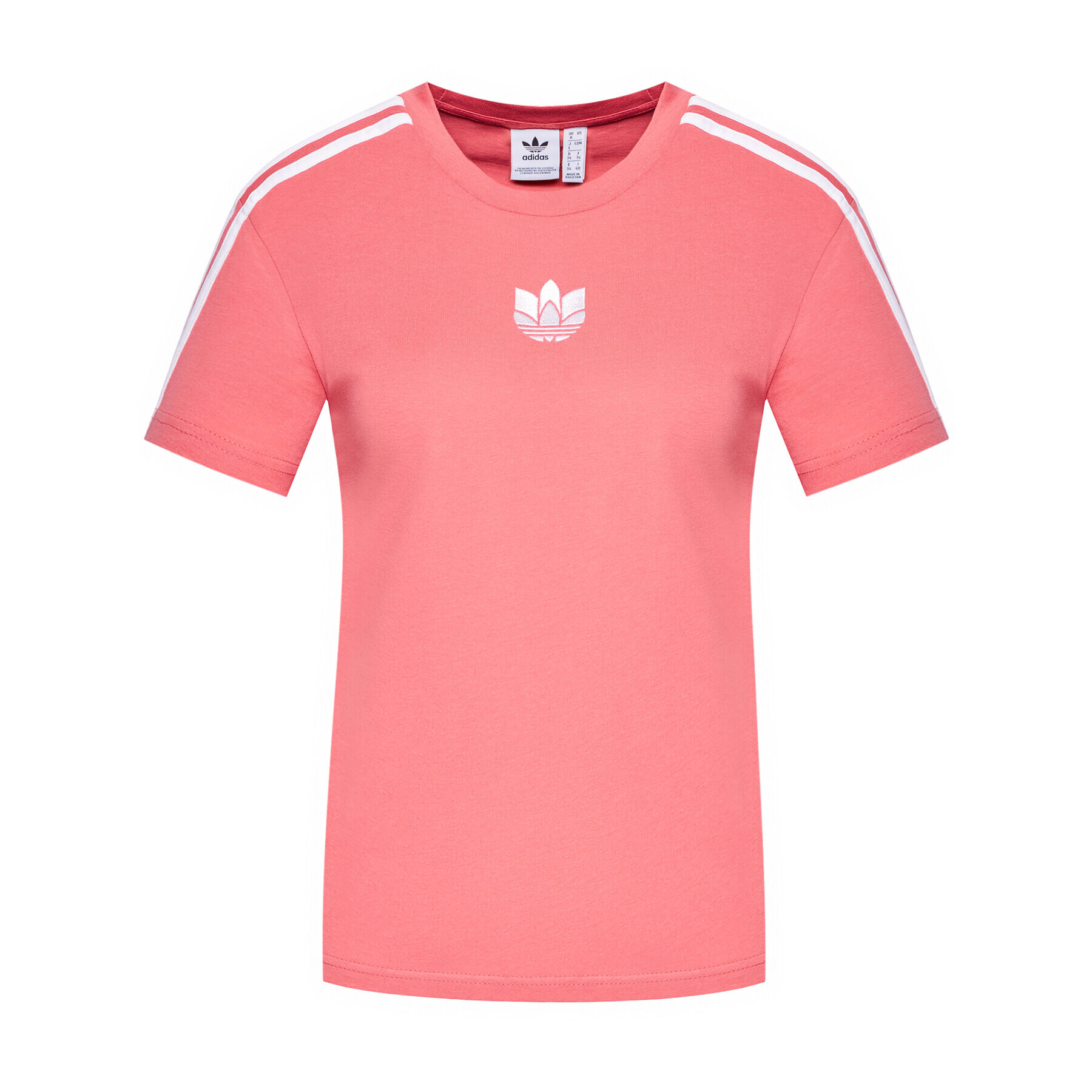 adidas Tricou adicolor 3D Trefoil GN6702 Roz Loose Fit - Pled.ro