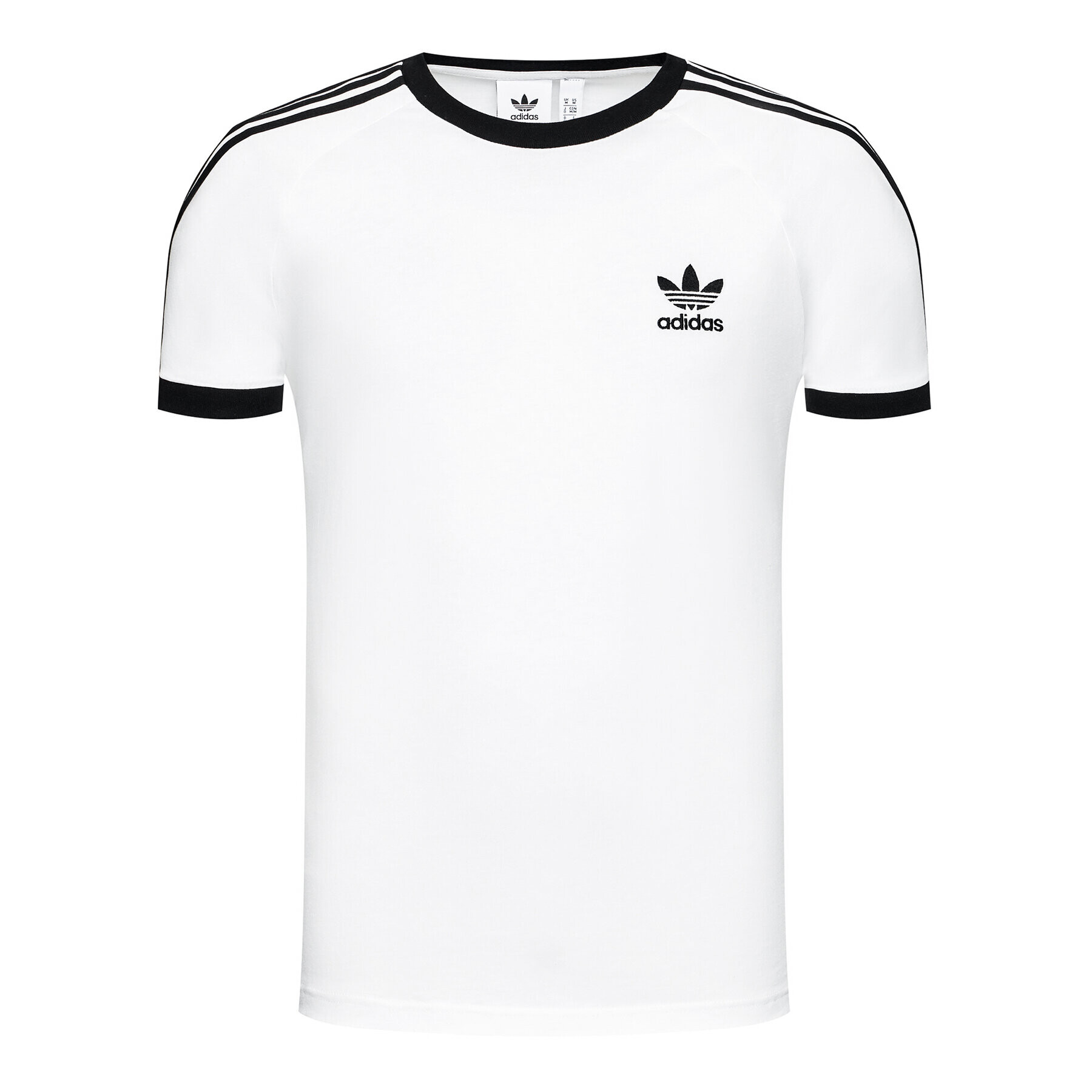 adidas Tricou adicolor Classics 3-Stripes GN3494 Alb Slim Fit - Pled.ro