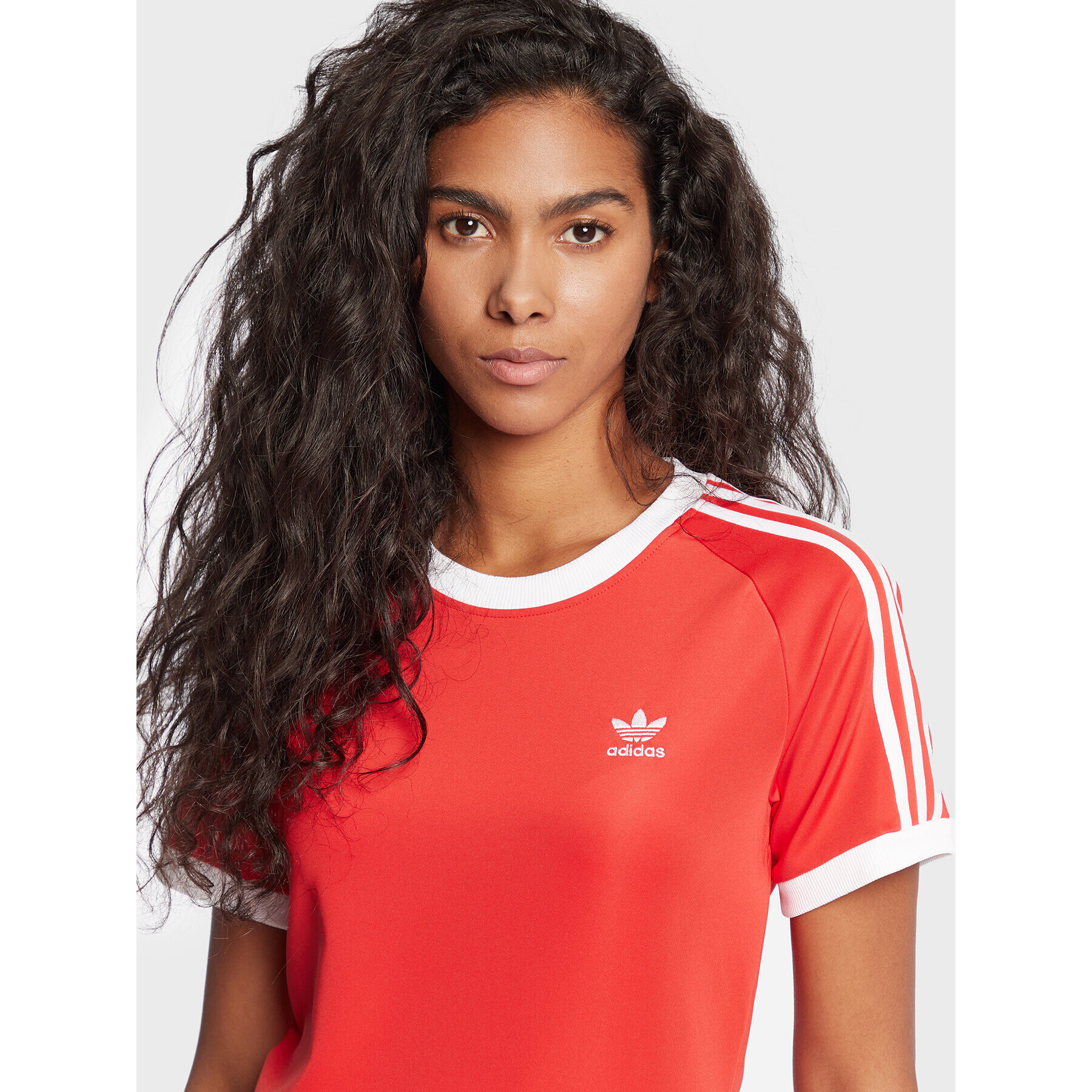 adidas Tricou adicolor Classics 3-Stripes HM6413 Roșu Slim Fit - Pled.ro