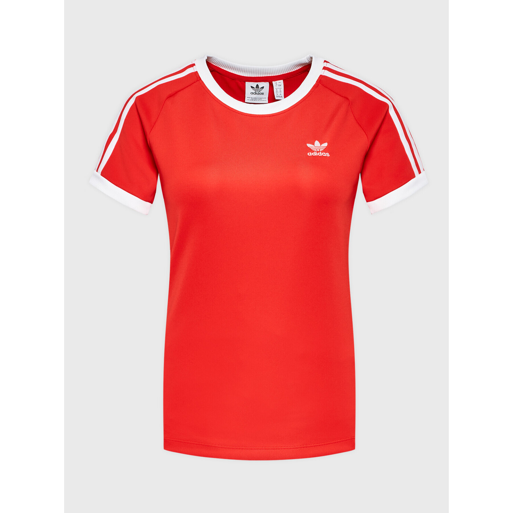 adidas Tricou adicolor Classics 3-Stripes HM6413 Roșu Slim Fit - Pled.ro