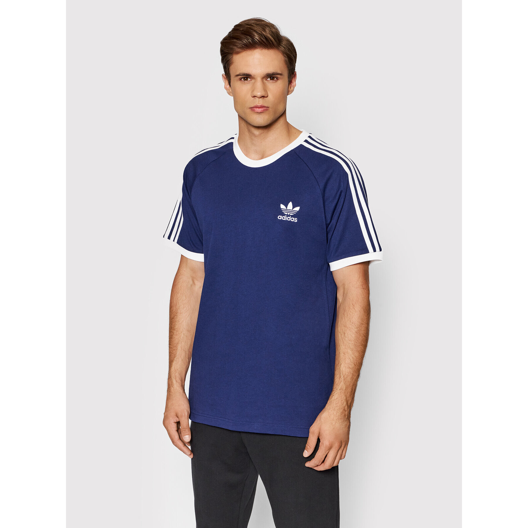 adidas Tricou adicolor Classics 3-Stripes Tee H37760 Bleumarin Slim Fit - Pled.ro