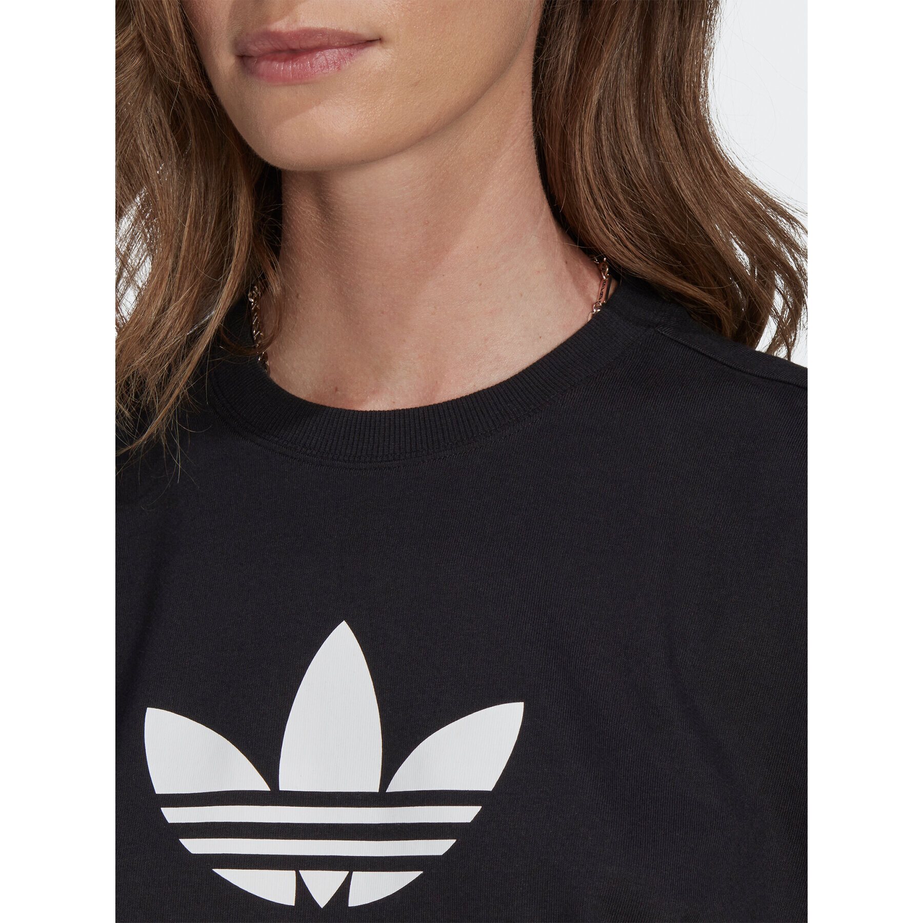 adidas Tricou Adicolor Classics Short Trefoil T-Shirt IB1406 Negru Oversize - Pled.ro