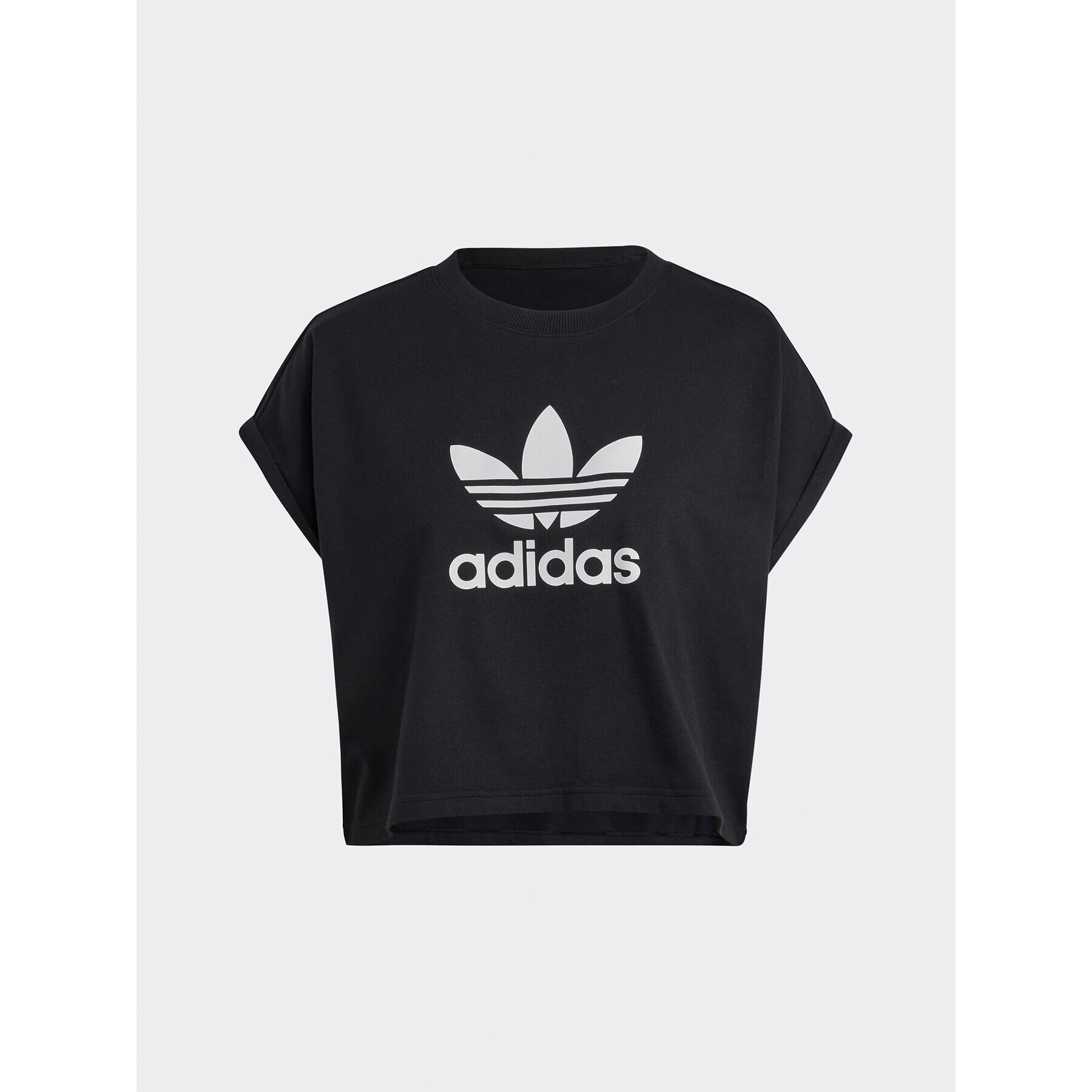 adidas Tricou Adicolor Classics Short Trefoil T-Shirt IB1406 Negru Oversize - Pled.ro