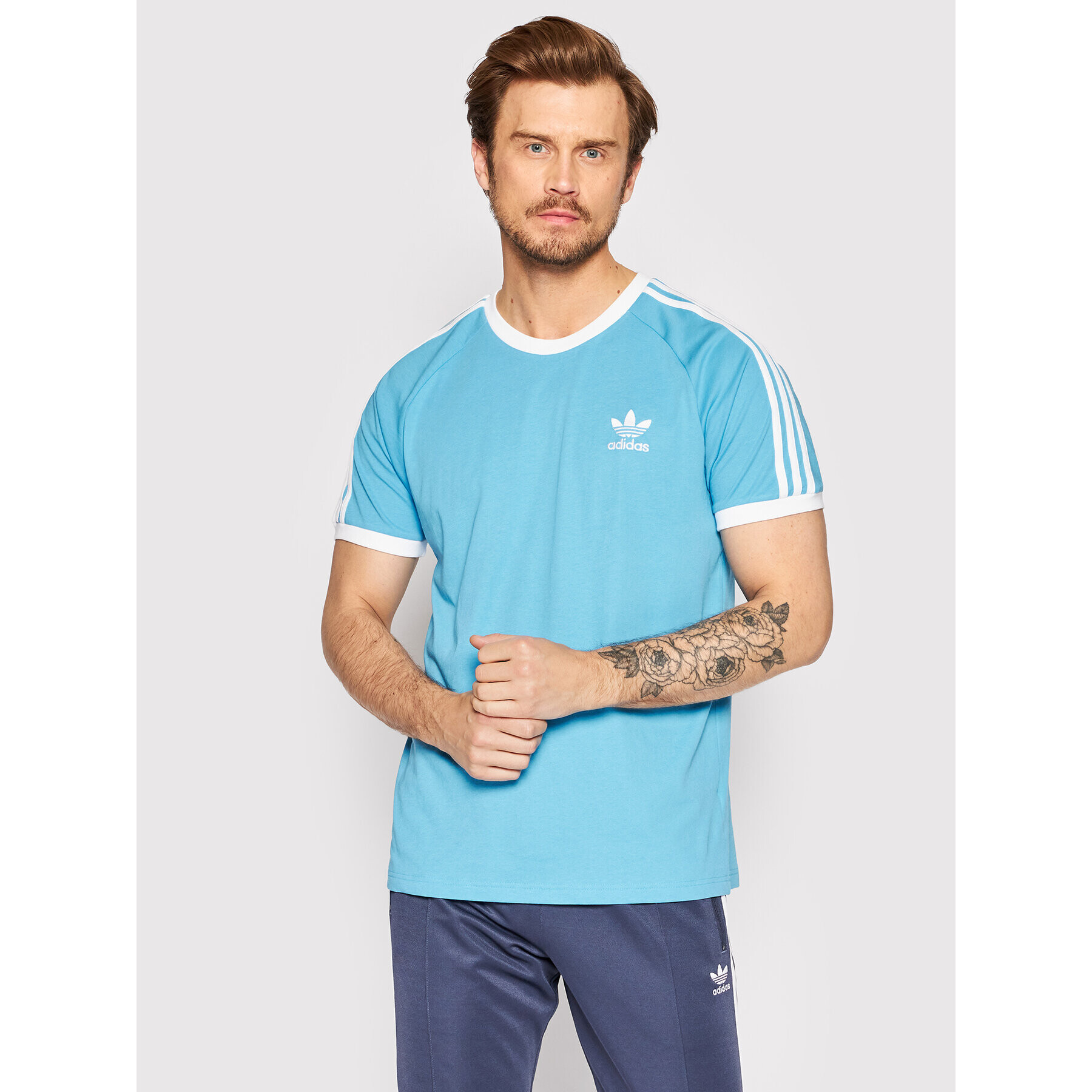 adidas Tricou adicolor Classics Trace HB9527 Albastru Slim Fit - Pled.ro