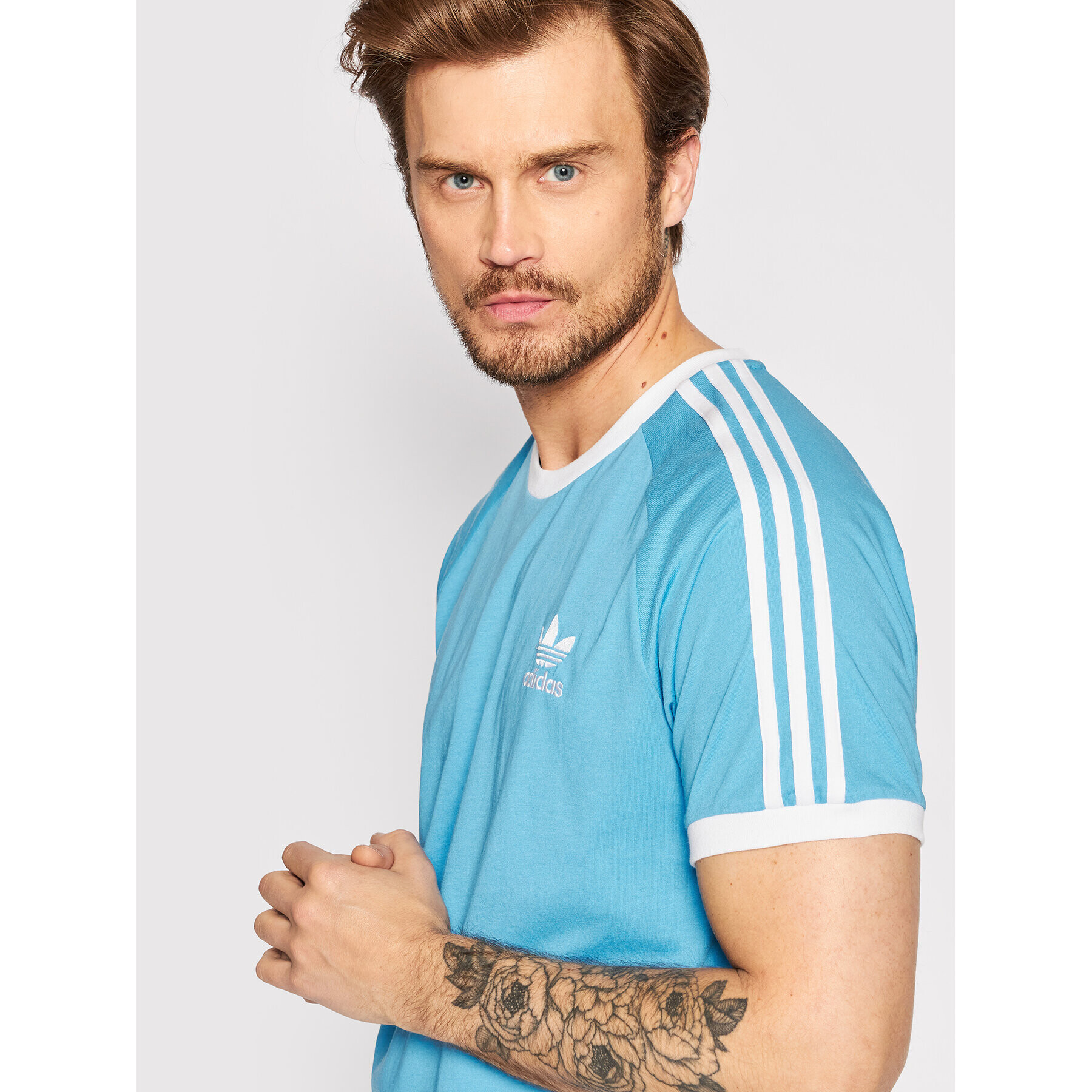 adidas Tricou adicolor Classics Trace HB9527 Albastru Slim Fit - Pled.ro