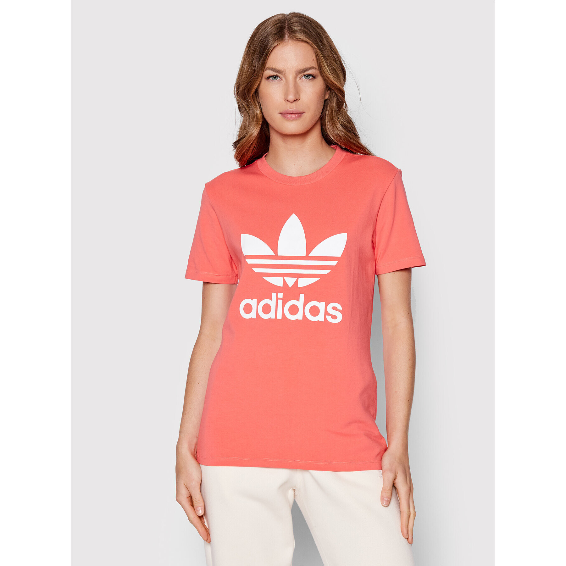 adidas Tricou adicolor Classics Trefoil HE6871 Portocaliu Regular Fit - Pled.ro