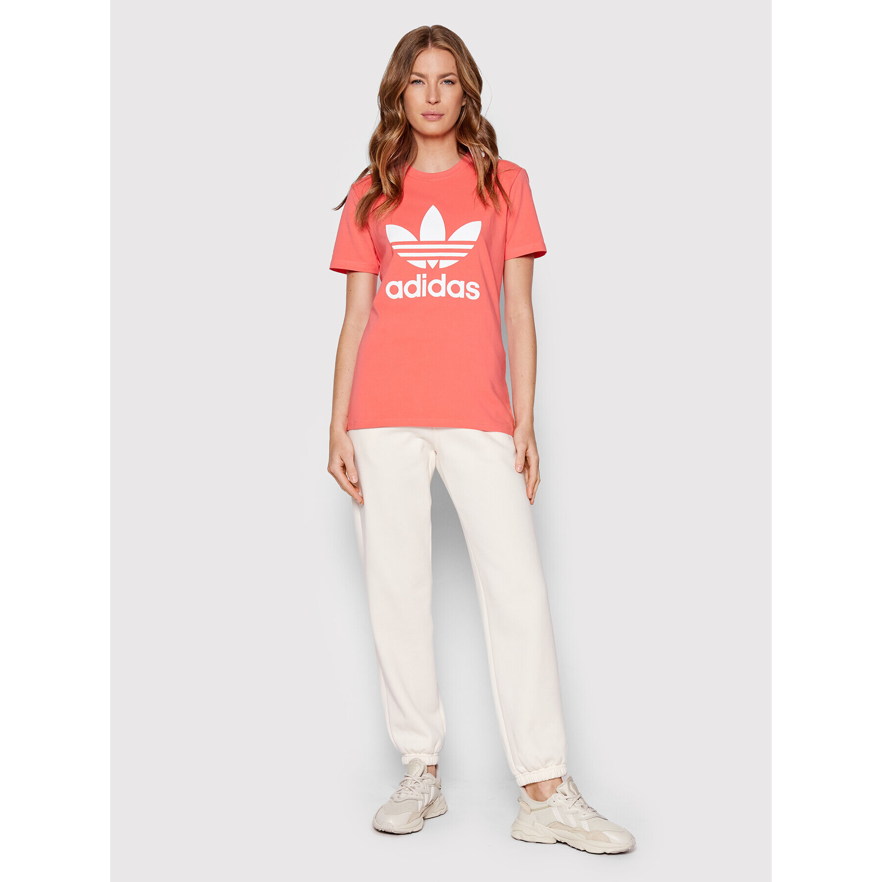 adidas Tricou adicolor Classics Trefoil HE6871 Portocaliu Regular Fit - Pled.ro