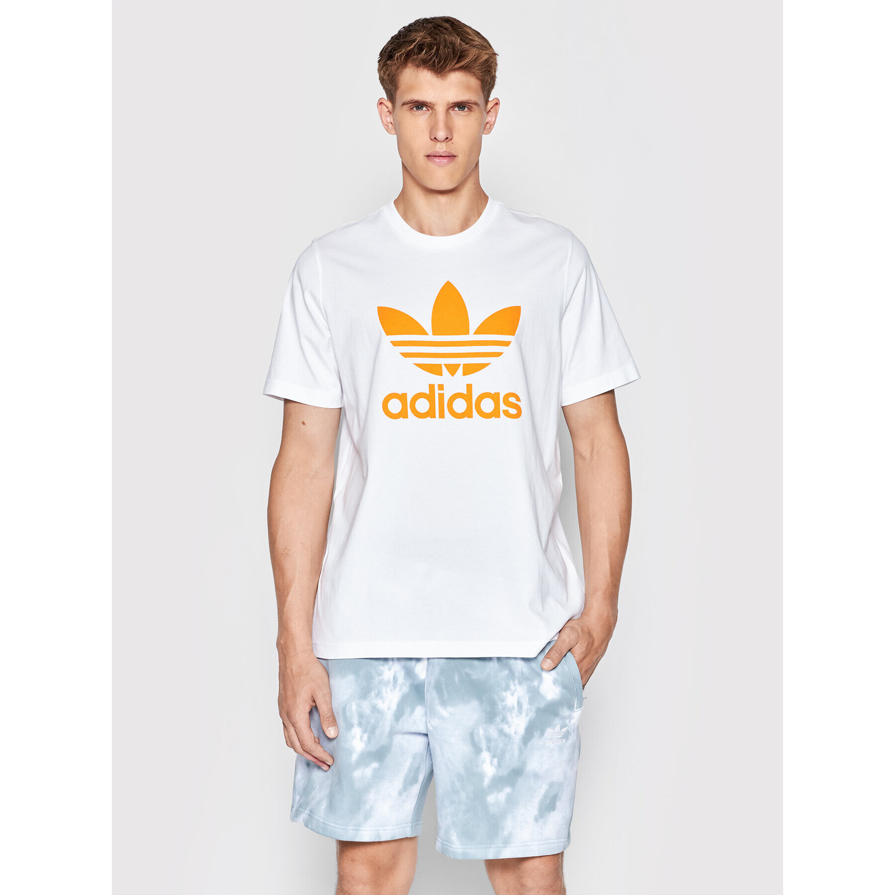 adidas Tricou adicolor Classics Trefoil HE9510 Alb Regular Fit - Pled.ro