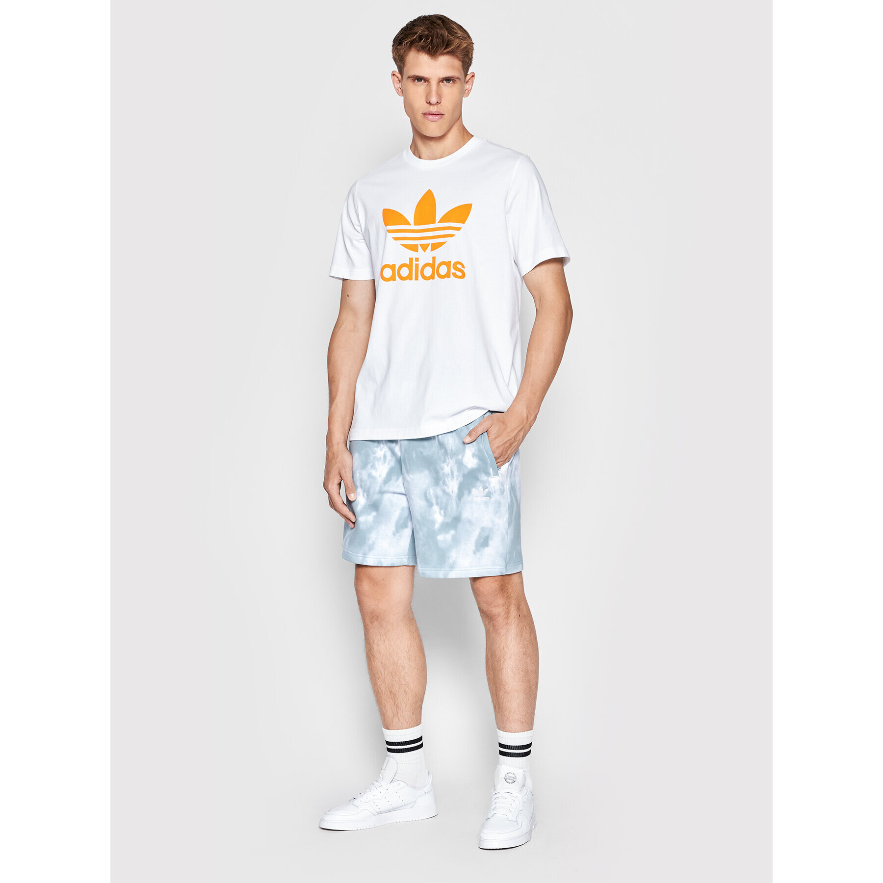 adidas Tricou adicolor Classics Trefoil HE9510 Alb Regular Fit - Pled.ro