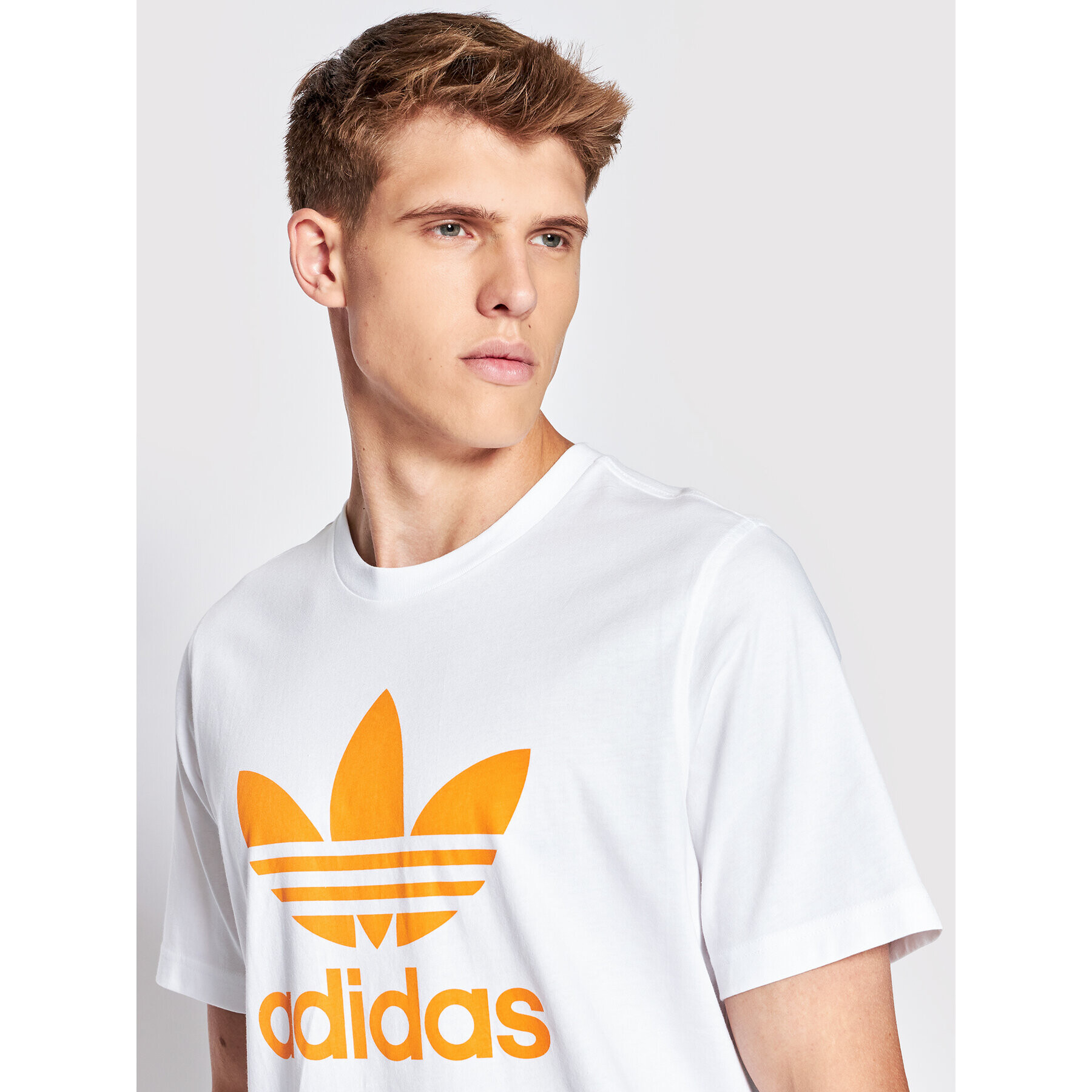 adidas Tricou adicolor Classics Trefoil HE9510 Alb Regular Fit - Pled.ro