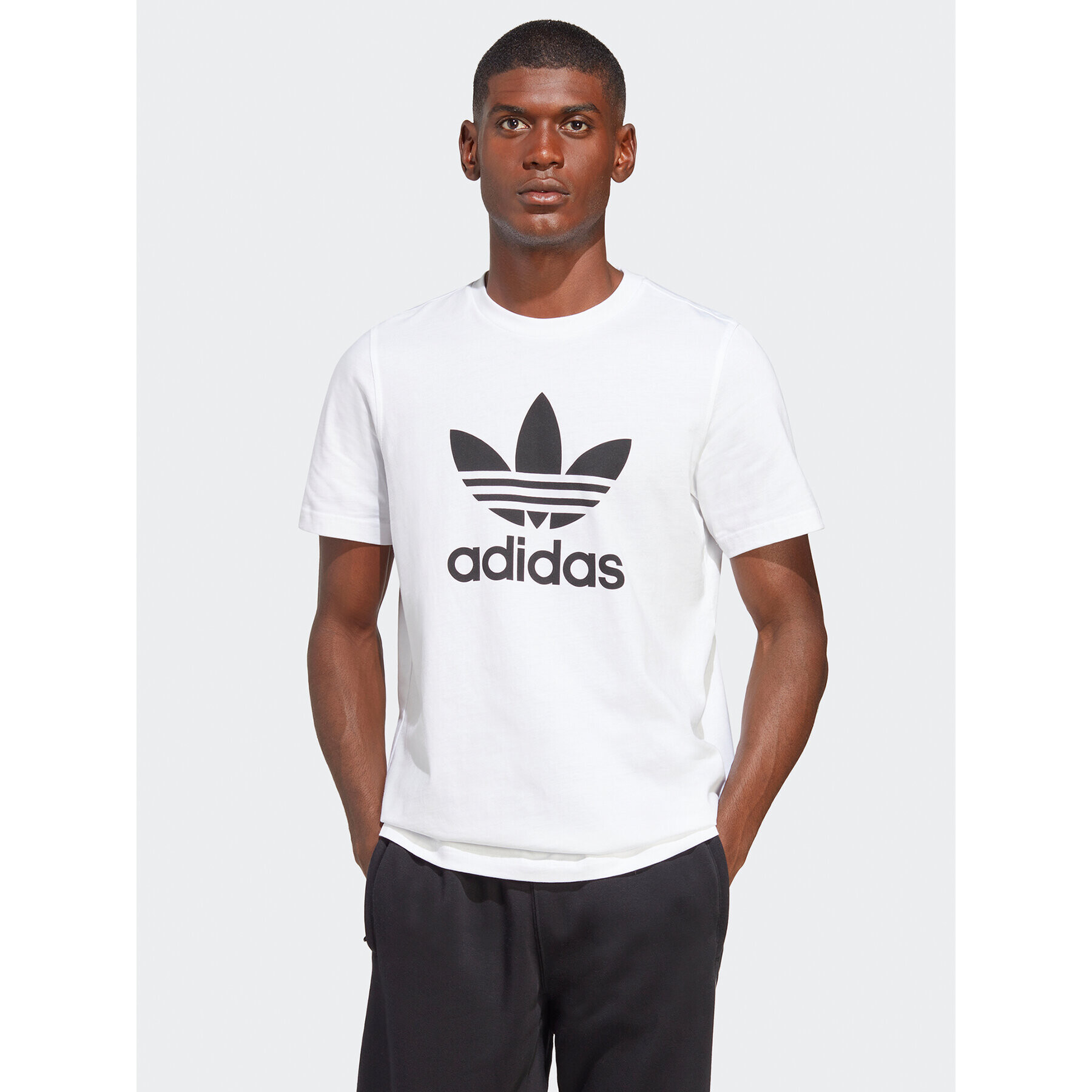 adidas Tricou Adicolor Classics Trefoil T-Shirt IA4816 Alb Regular Fit - Pled.ro