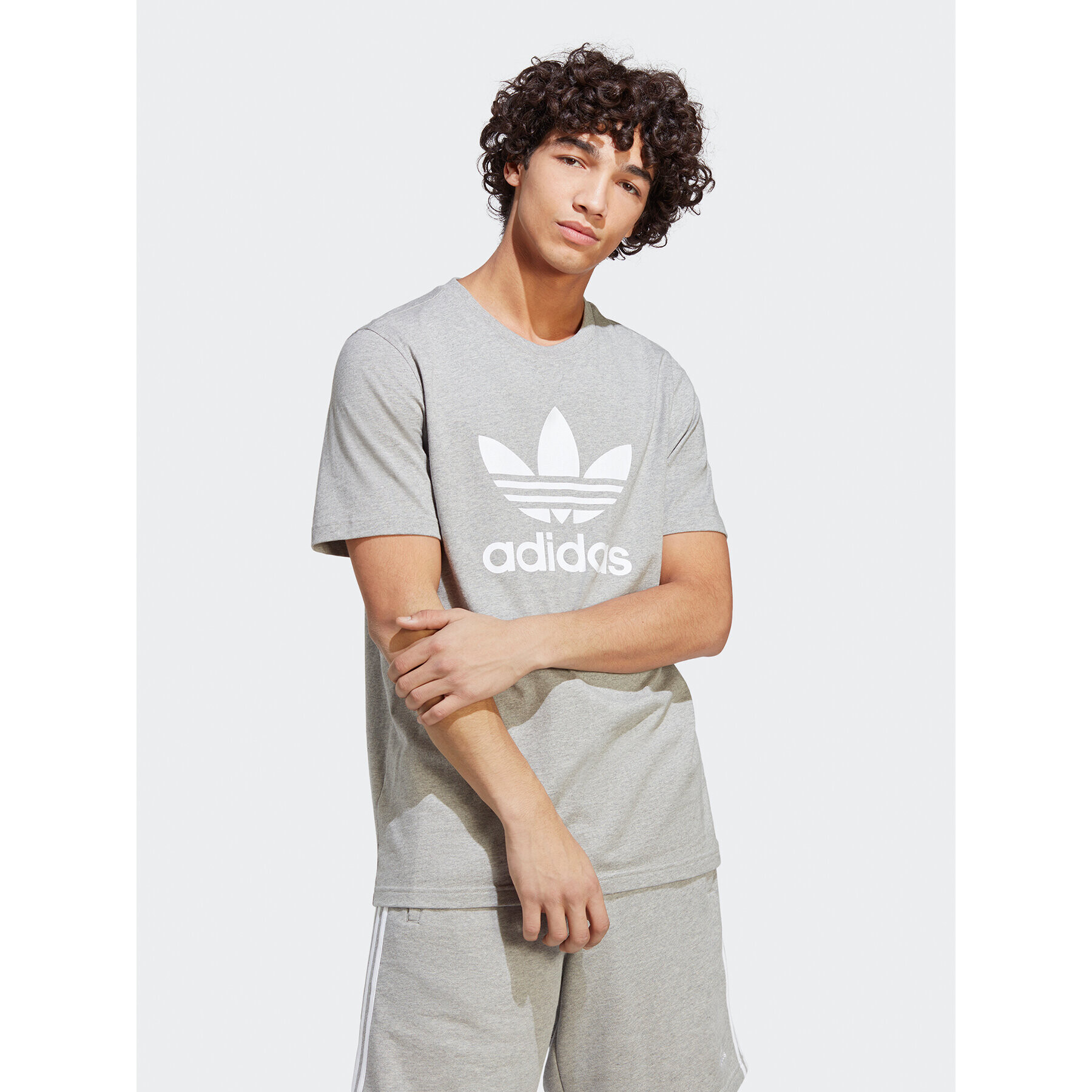 adidas Tricou Adicolor Classics Trefoil T-Shirt IA4817 Gri Regular Fit - Pled.ro