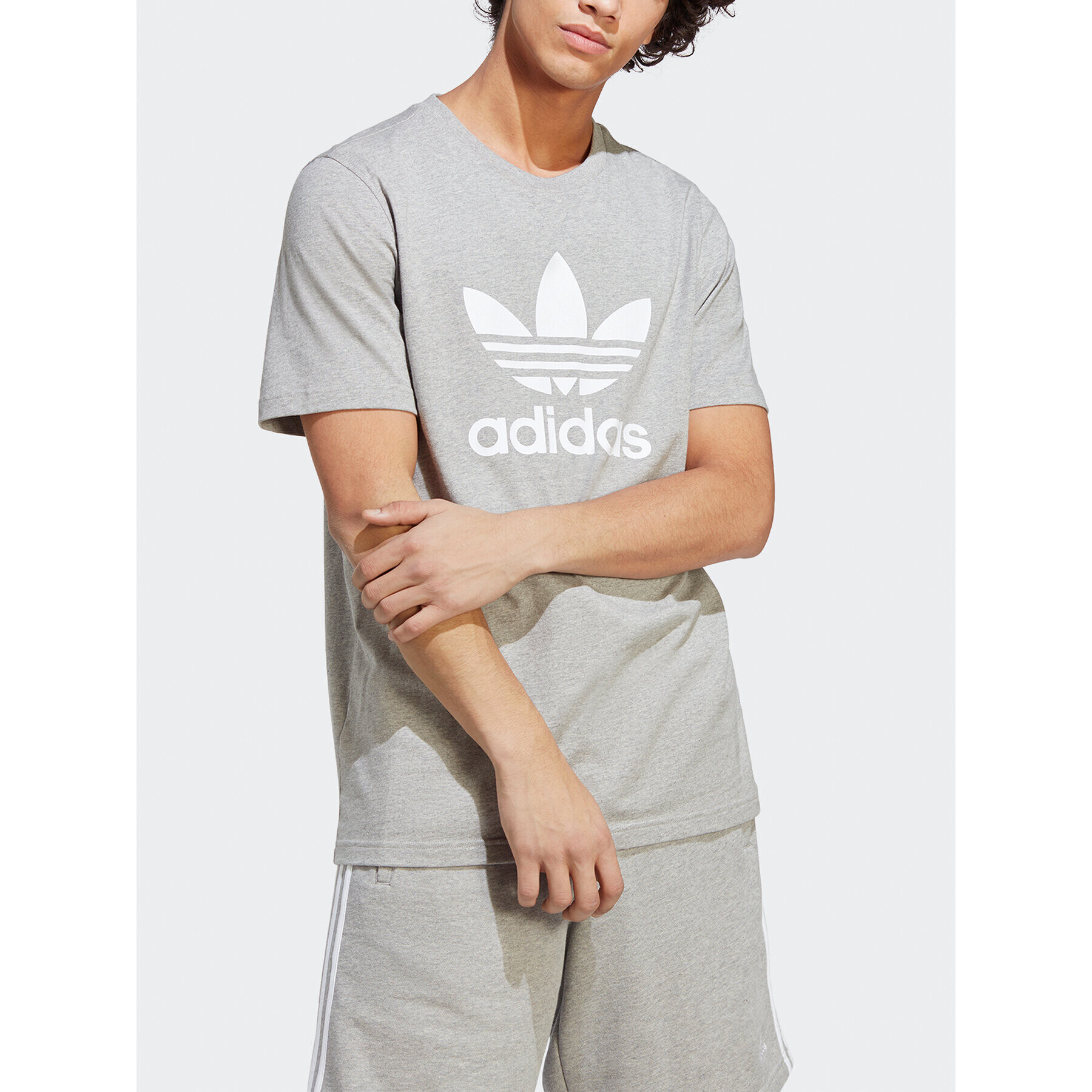 adidas Tricou Adicolor Classics Trefoil T-Shirt IA4817 Gri Regular Fit - Pled.ro