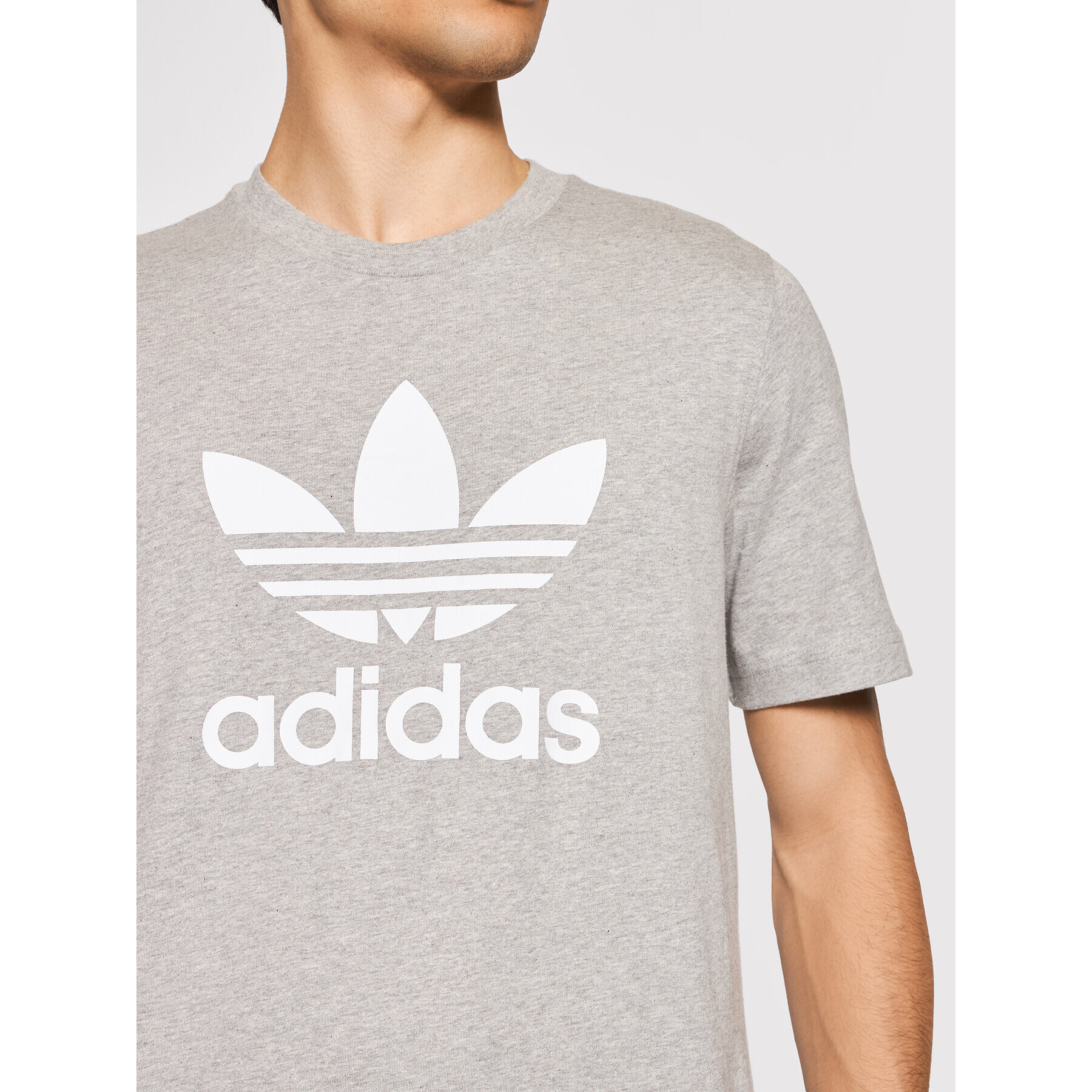 adidas Tricou adicolor Classics Trefoil H06643 Gri Regular Fit - Pled.ro