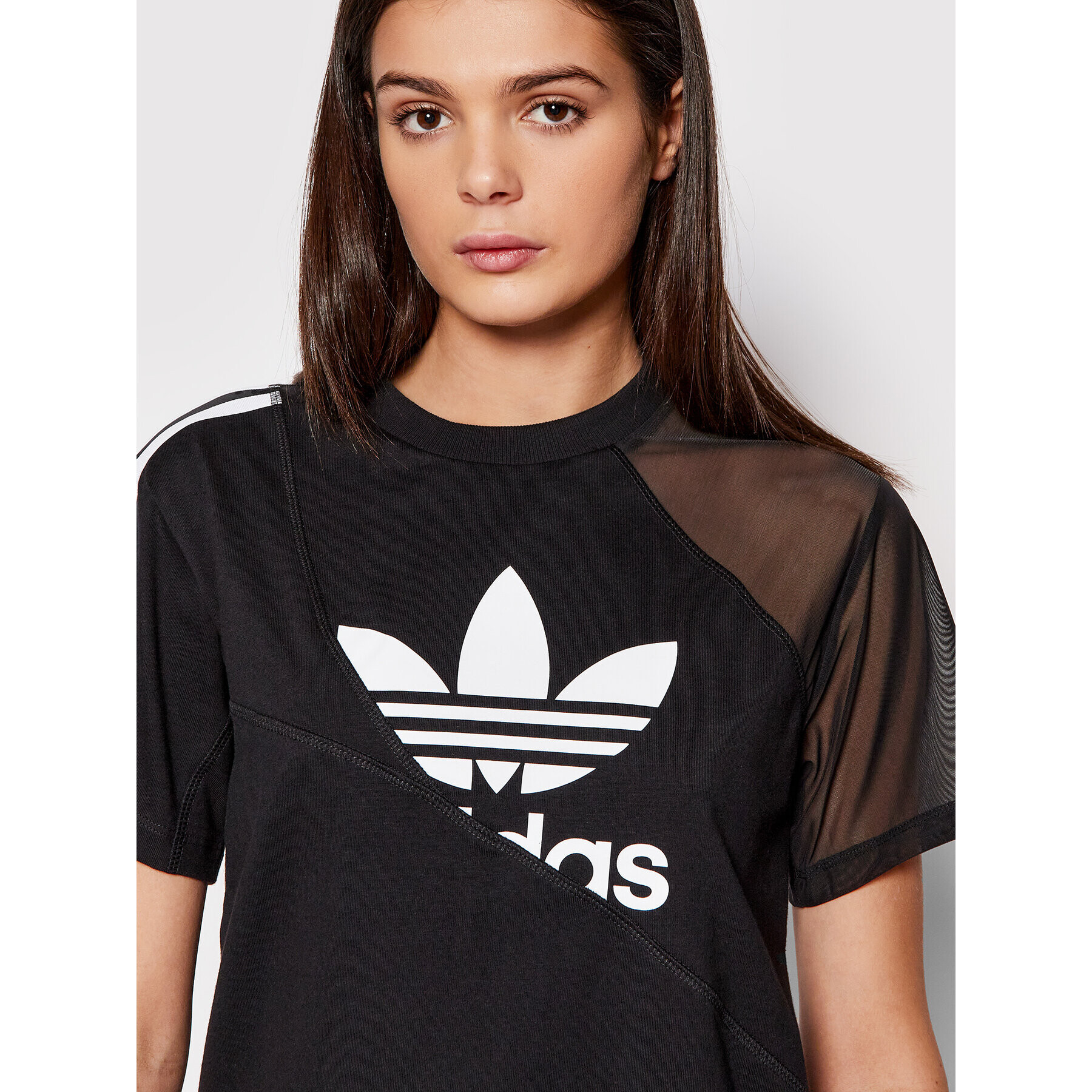 adidas Tricou adicolor Split Trefoil HC7039 Negru Regular Fit - Pled.ro