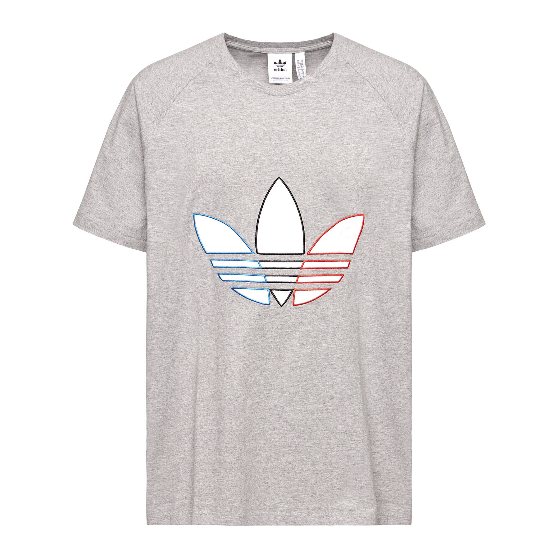 adidas Tricou adicolor Tricolor GQ8917 Gri Regular Fit - Pled.ro