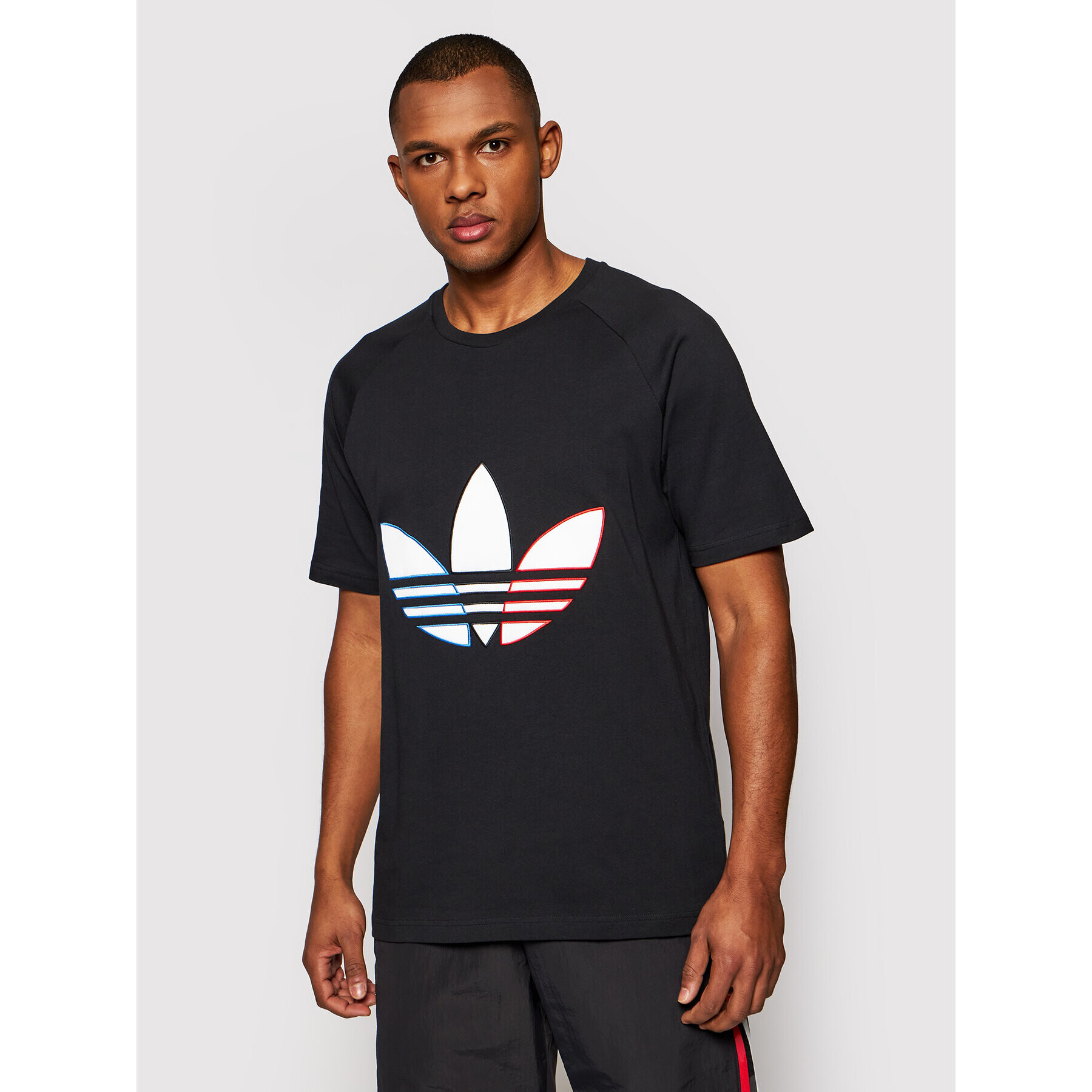 adidas Tricou adicolor Tricolor GQ8919 Negru Regular Fit - Pled.ro