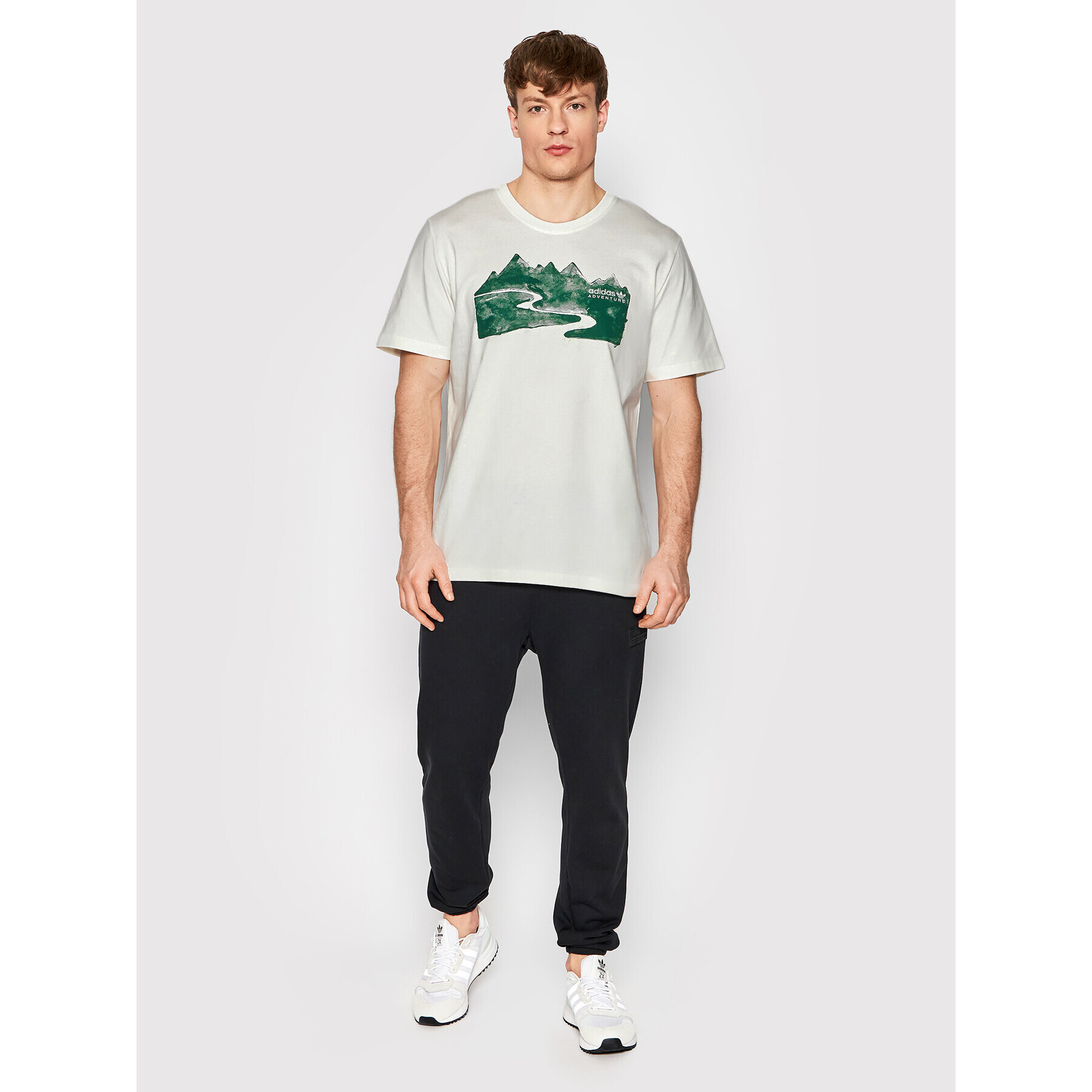 adidas Tricou Adventure HF4769 Bej Regular Fit - Pled.ro