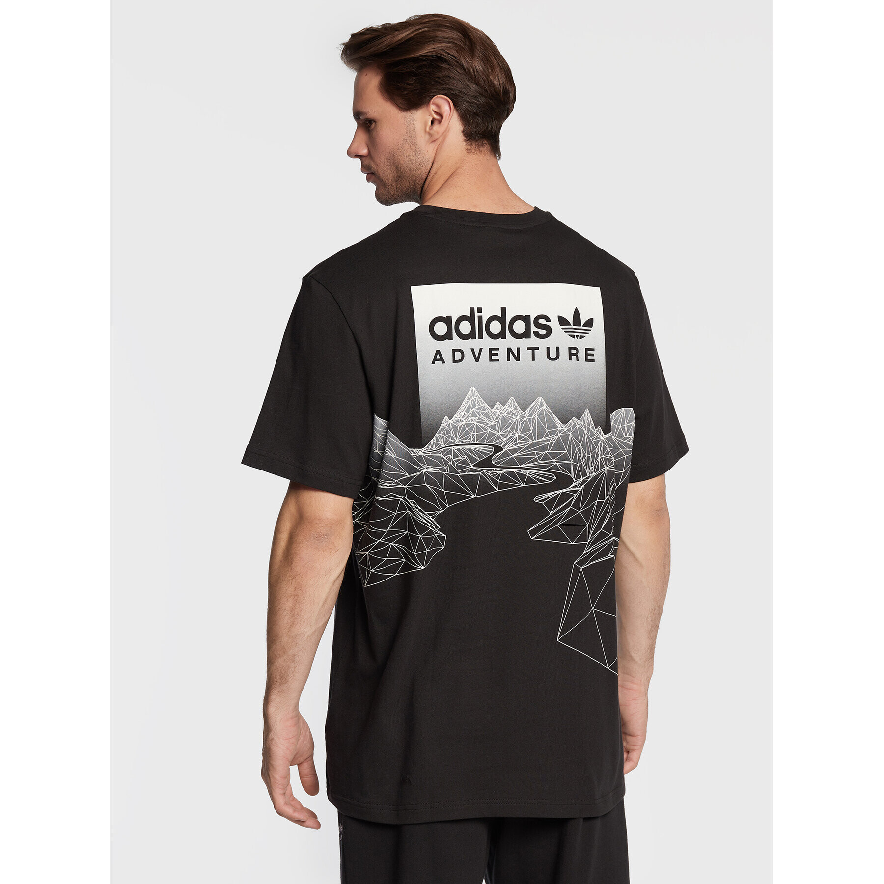 adidas Tricou Adventure Mountain Back HK5010 Negru Relaxed Fit - Pled.ro