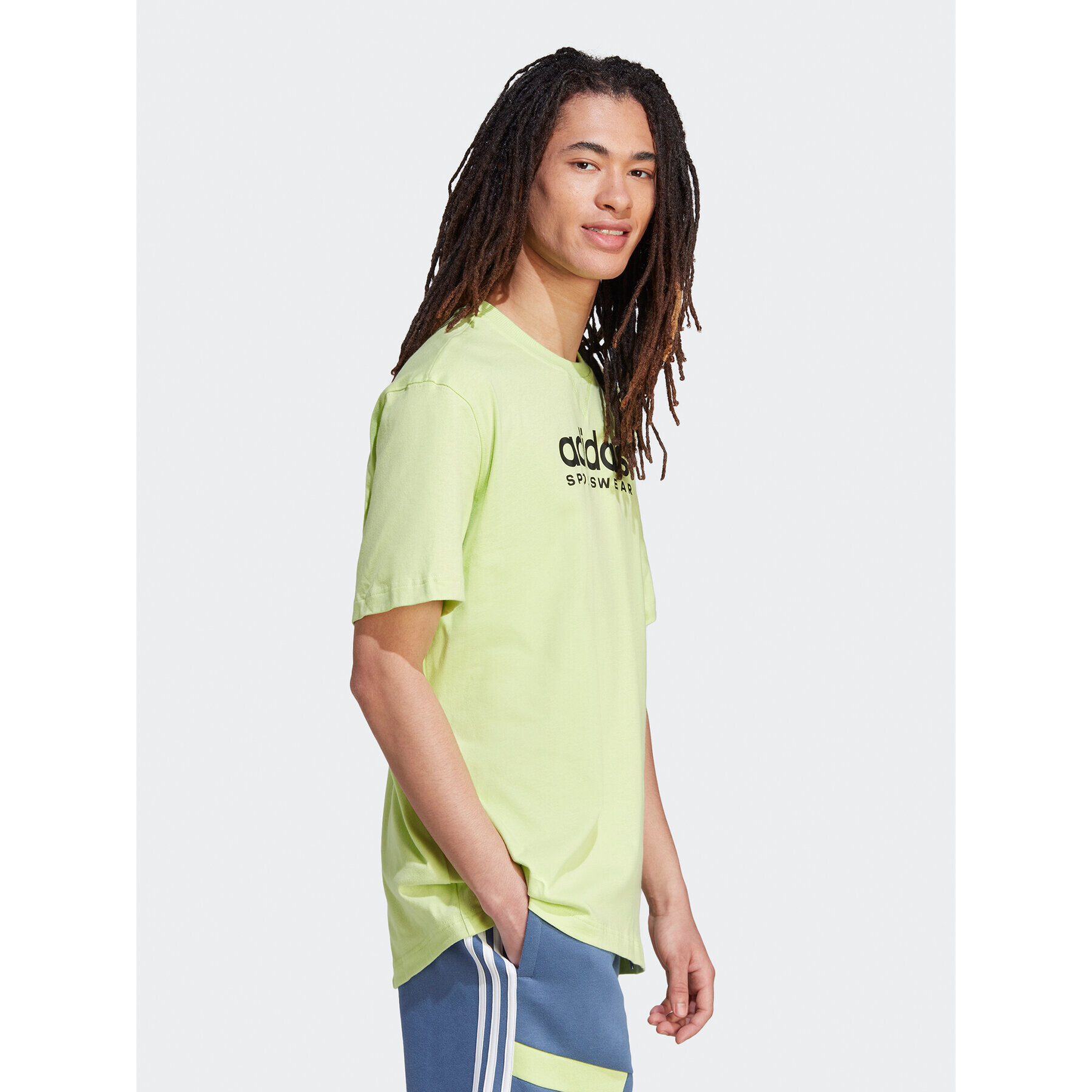 adidas Tricou All SZN Graphic IJ9433 Galben Loose Fit - Pled.ro