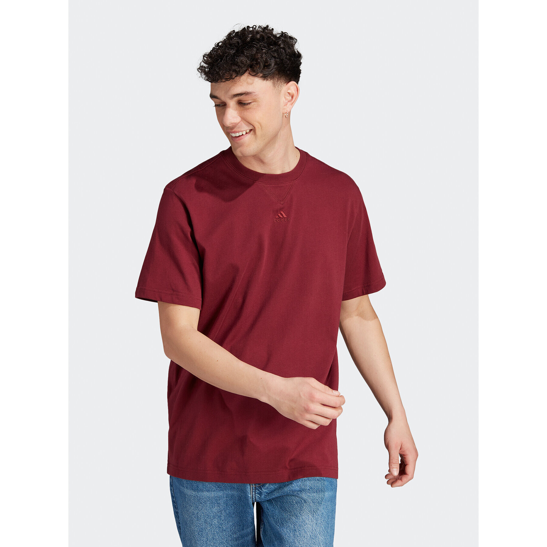 adidas Tricou ALL SZN IL9022 Roșu Loose Fit - Pled.ro