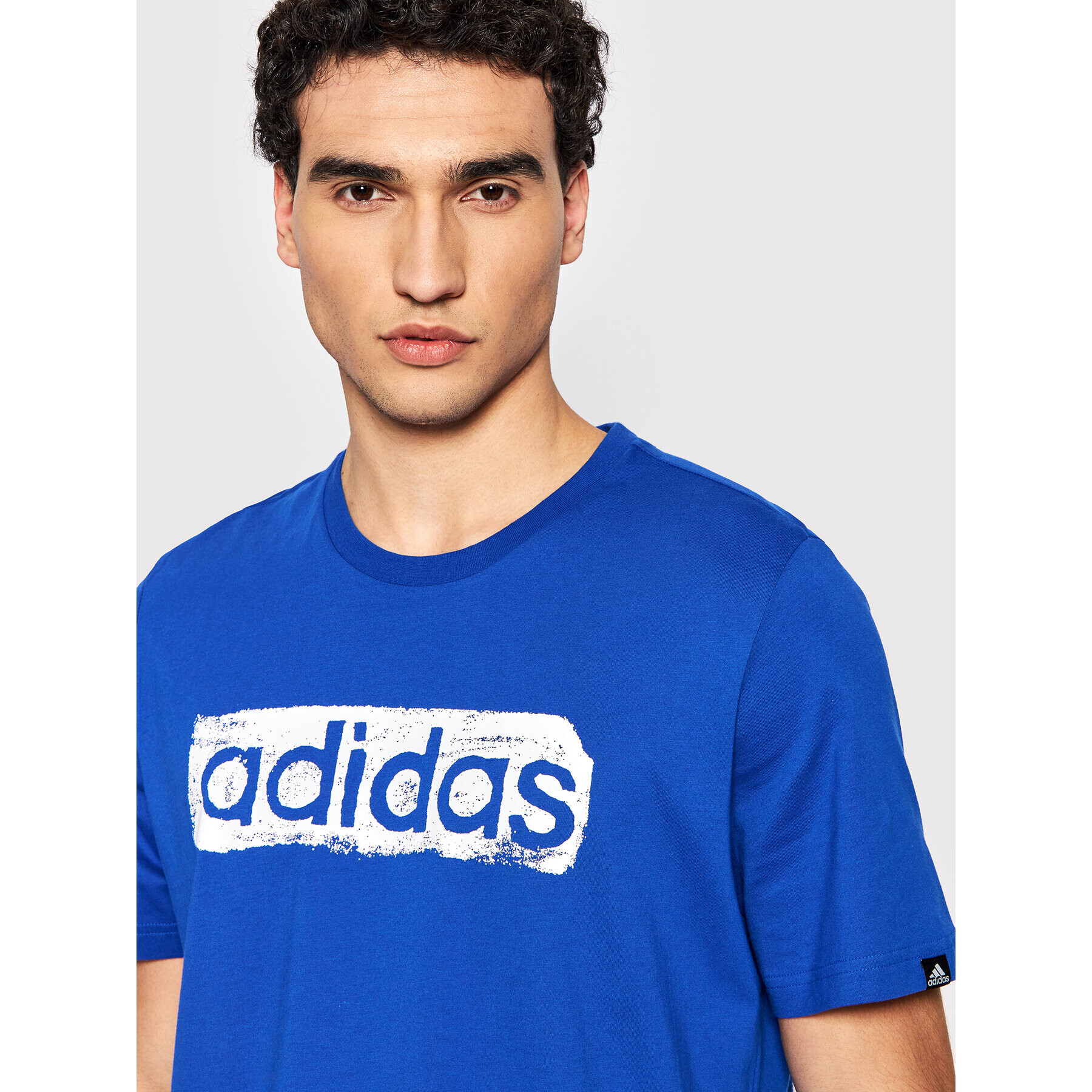 adidas Tricou Camiseta GL2876 Albastru Regular Fit - Pled.ro