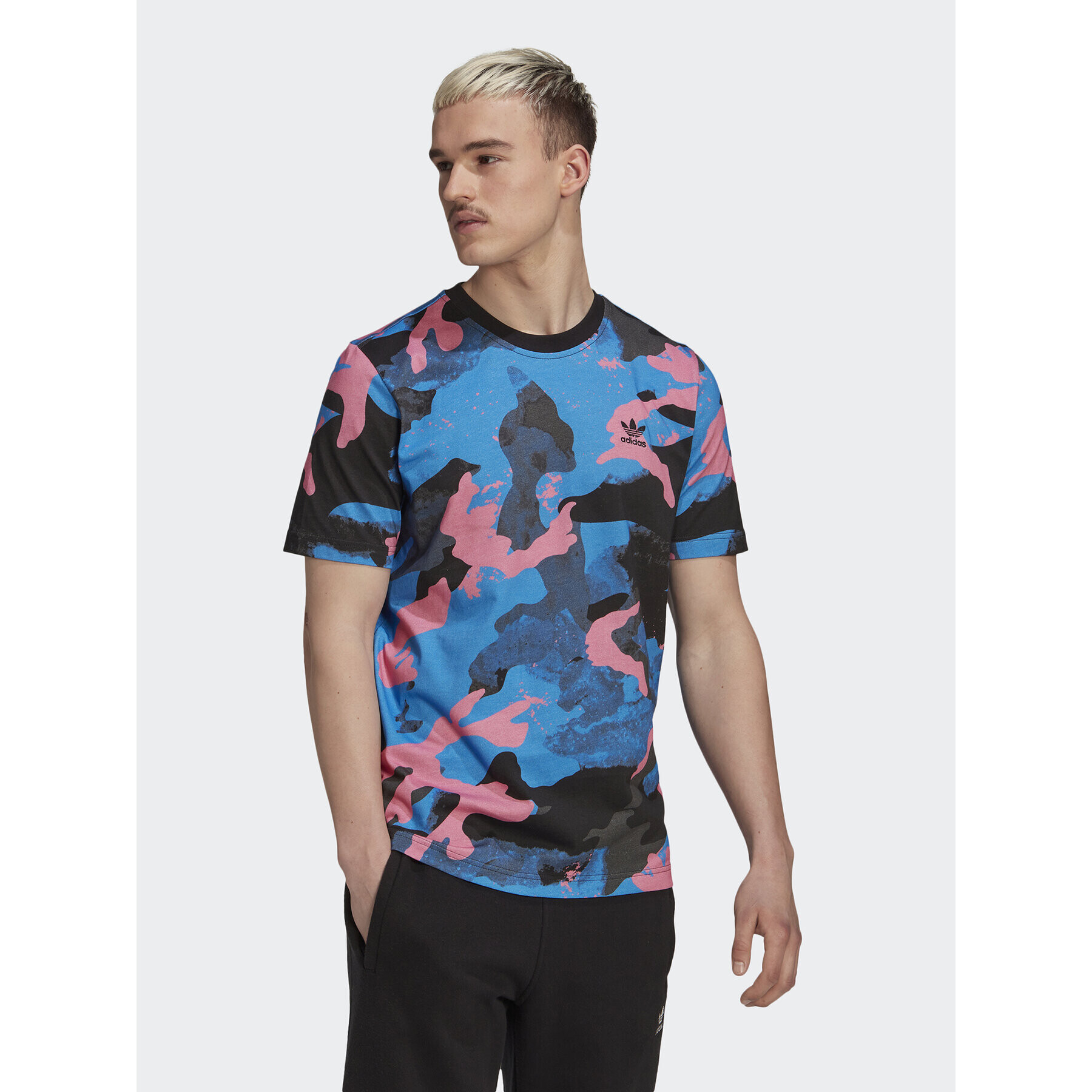 adidas Tricou Camo Series Allover Print HK2799 Colorat Regular Fit - Pled.ro