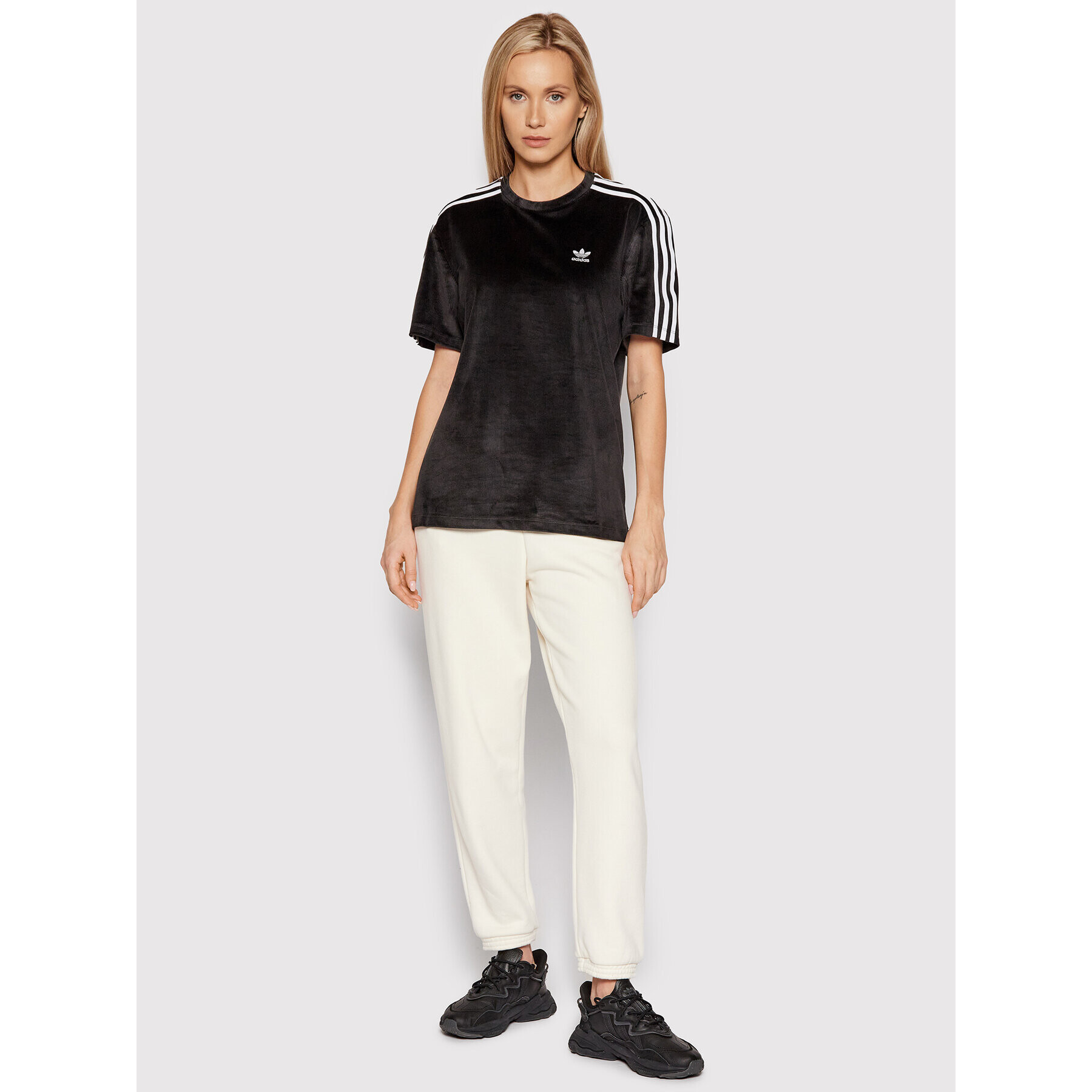 adidas Tricou Corded Tee H37841 Negru Relaxed Fit - Pled.ro