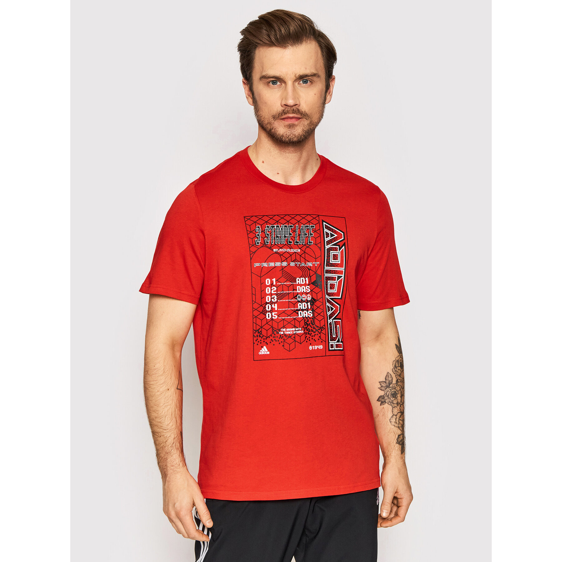 adidas Performance adidas Tricou Digital Dna Graphic Tee HE4829 Roșu Regular Fit - Pled.ro