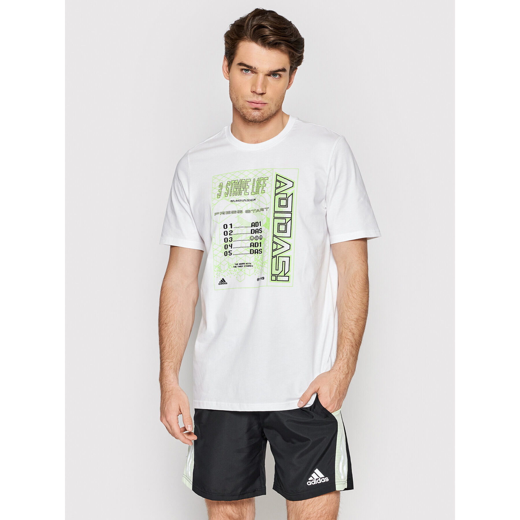 adidas Tricou Digital Dna Graphic Tee HE4831 Alb Regular Fit - Pled.ro