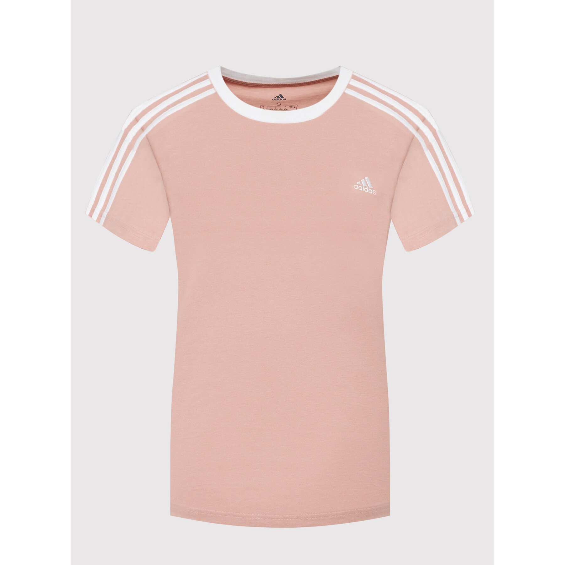 adidas Tricou Essentials 3-Stripes HF1865 Roz Loose Fit - Pled.ro