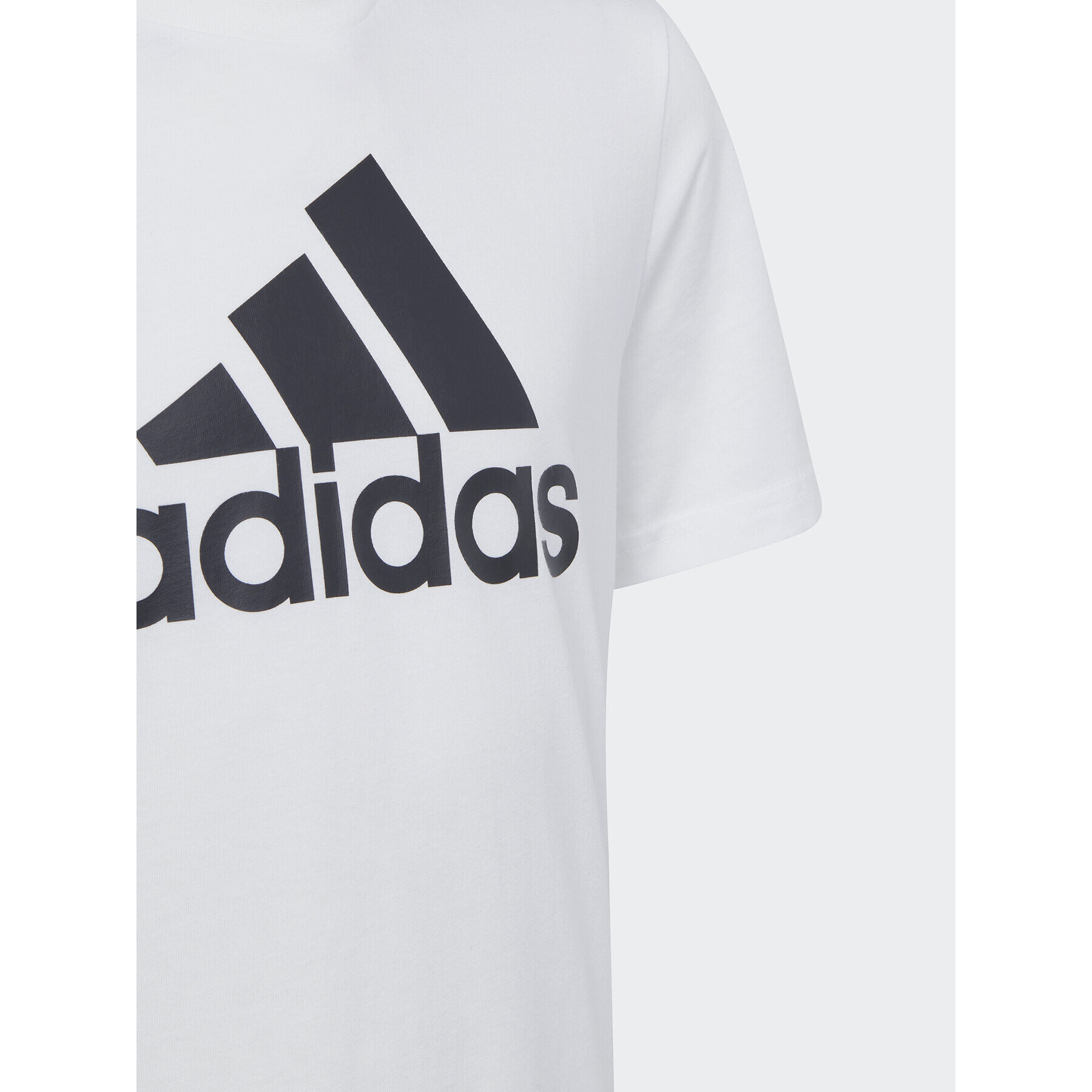 adidas Tricou Essentials Big Logo Cotton T-Shirt IB1670 Alb Regular Fit - Pled.ro